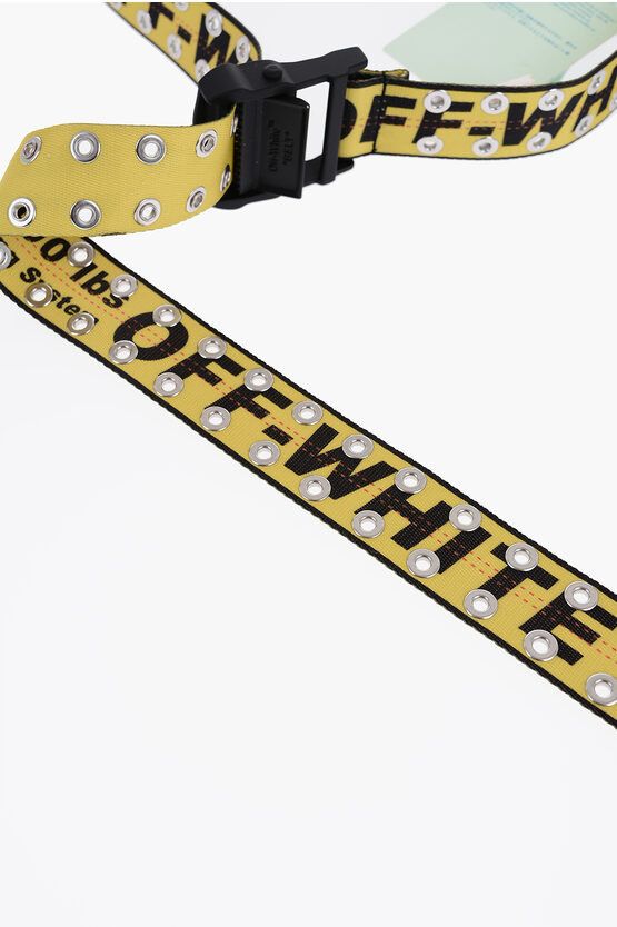 Off-White o1y0225 Size : OS / Logo Fabric Belt in Yellow/Black Size ONE SIZE - 3 Thumbnail