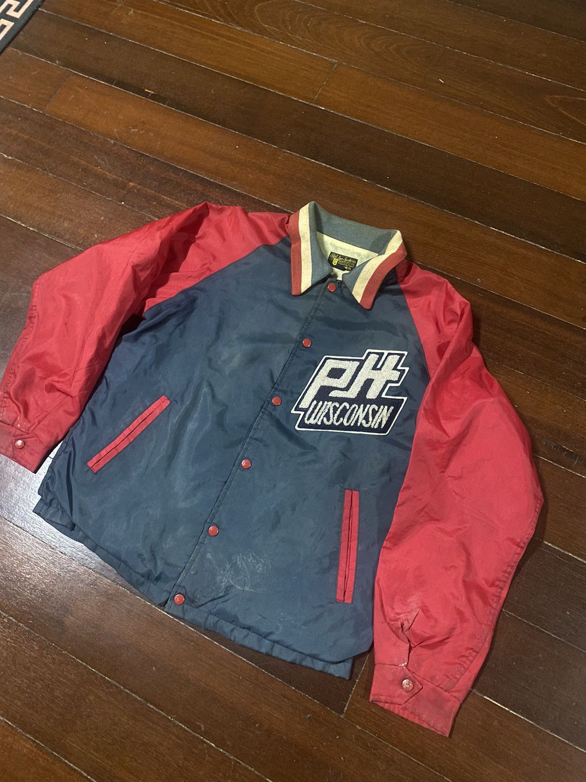Sugar Cane Vtg Sugar Cane Style Eye wisconsin Embroidery Varsity Jacket Size US XL / EU 56 / 4 - 10 Thumbnail