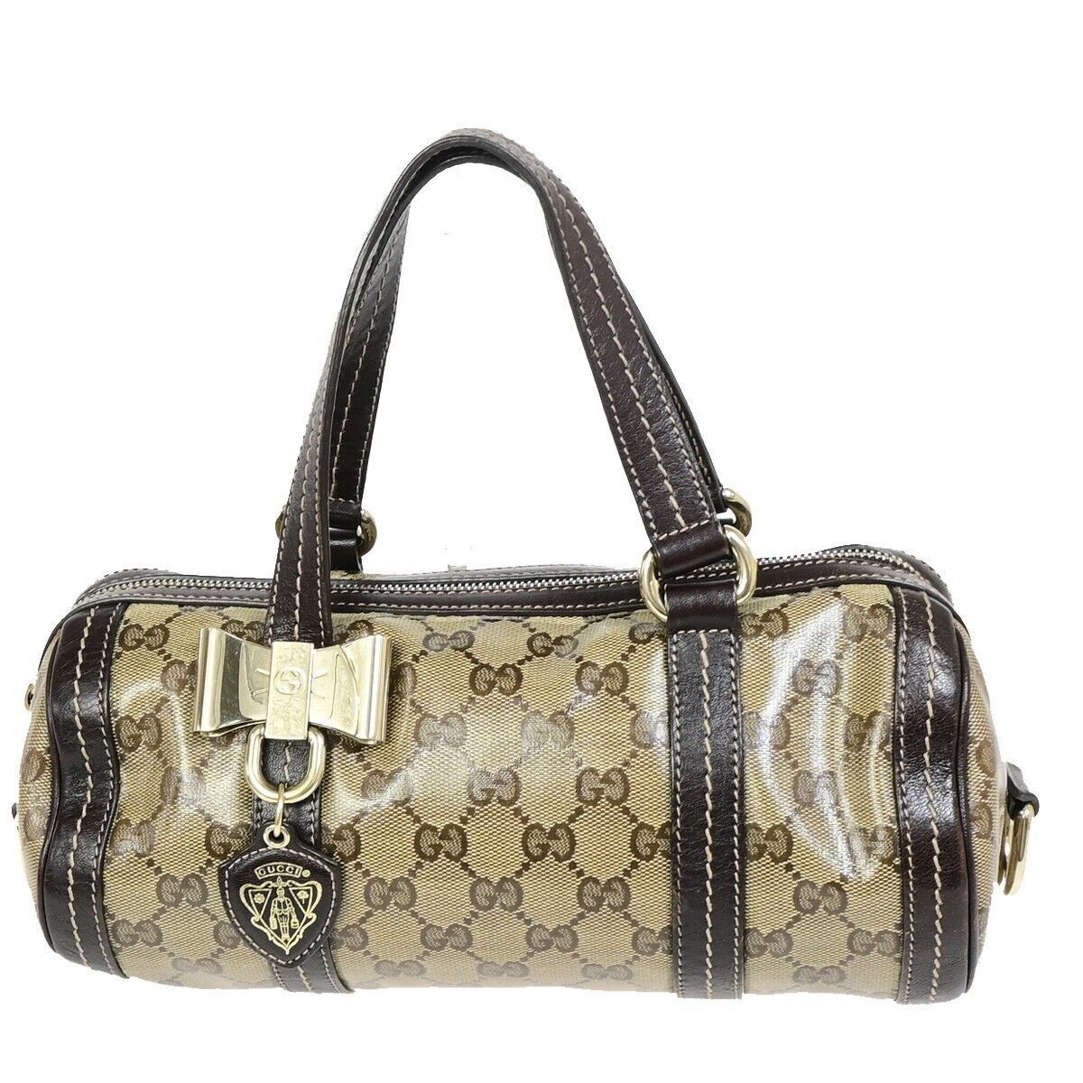 Gucci Gg Crystal Beige Canvas Handbag (Pre-Owned) Size ONE SIZE - 1 Thumbnail