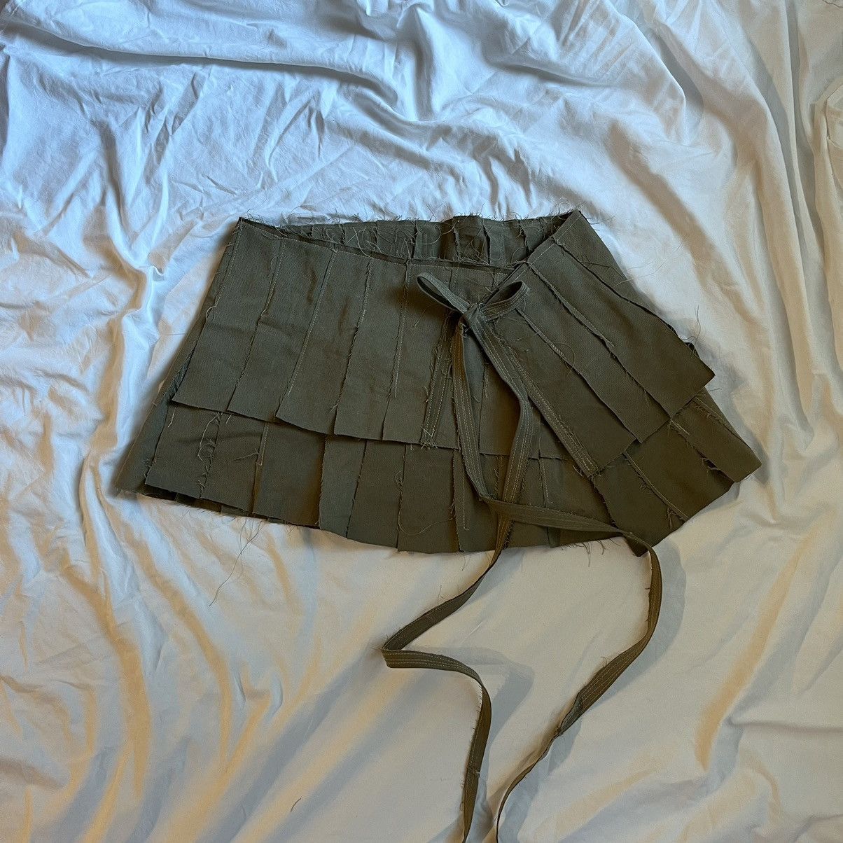 Other Green khaki pleated mini skirt Size 32" / US 10 / IT 46 - 4 Thumbnail