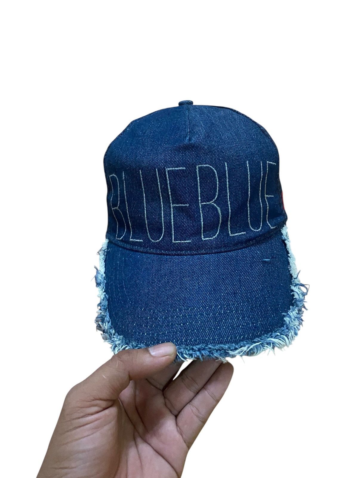 Blue Blue Japan Blue blue spellout denim truckers cap hats Size ONE SIZE - 1 Thumbnail