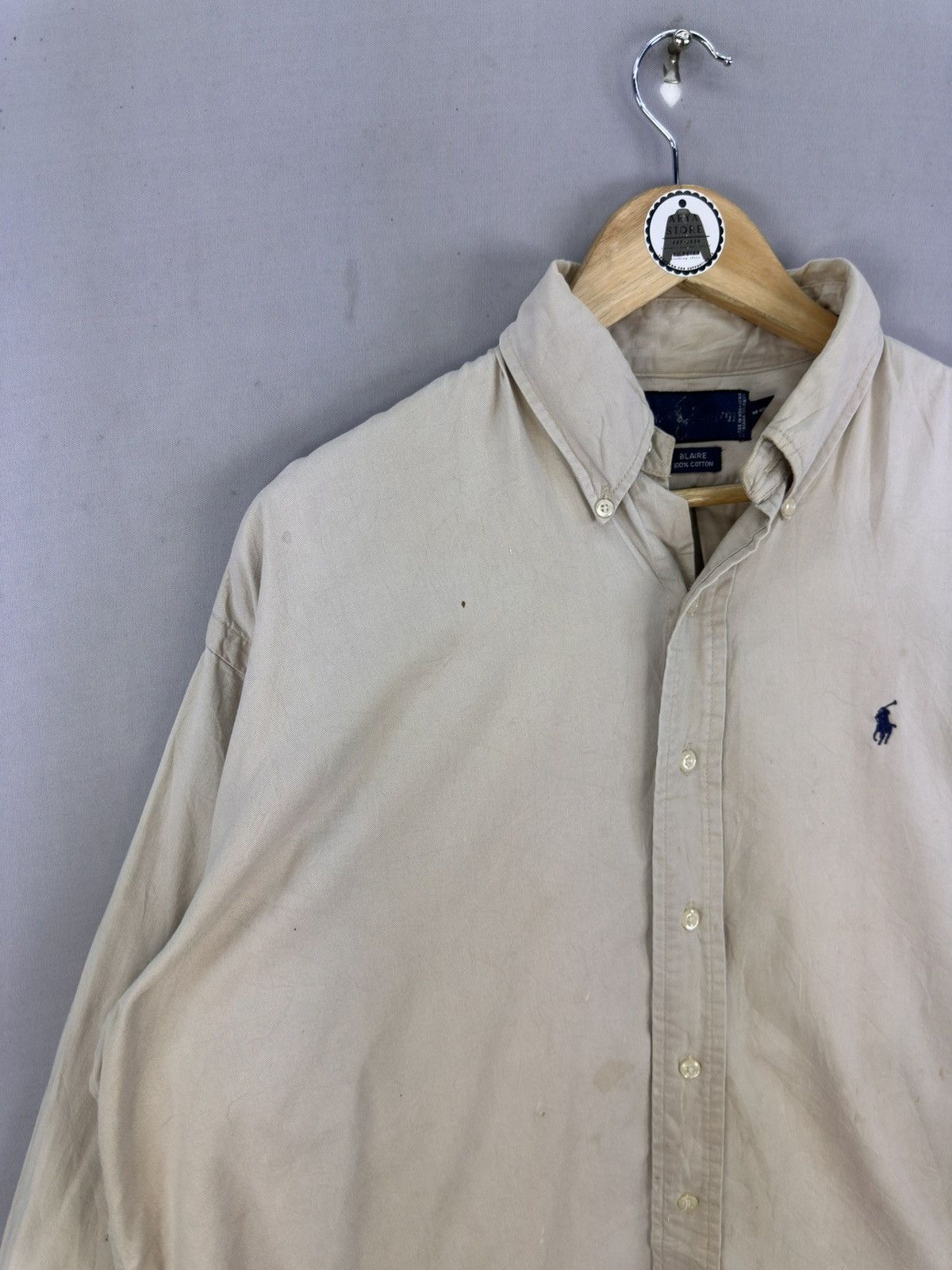 Ralph Lauren Vintage 90’s Ralph Lauren Plain Flannel Shirt Size US XXL / EU 58 / 5 - 2 Thumbnail