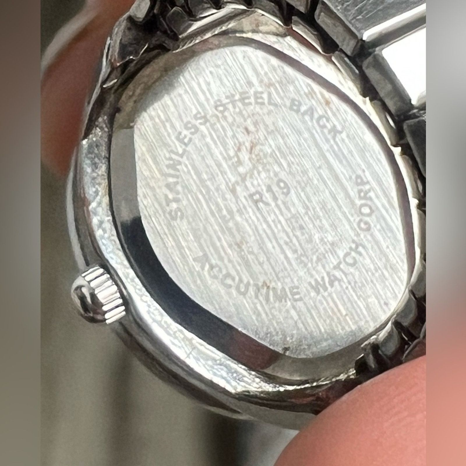 Vintage Accutime Ring Watch Zirconia Rhinestone Bezel Not Running Size ONE SIZE - 4 Thumbnail