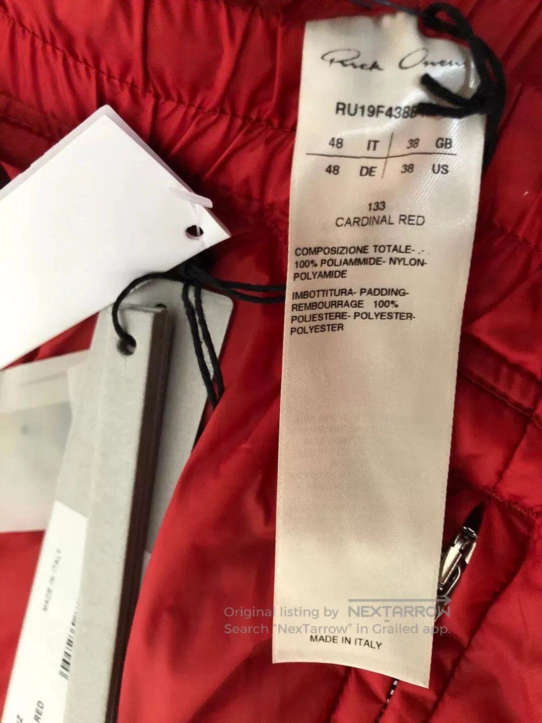 Rick Owens Rick Owens Red Padded Trousers with Zippers. Size US 32 / EU 48 - 4 Thumbnail