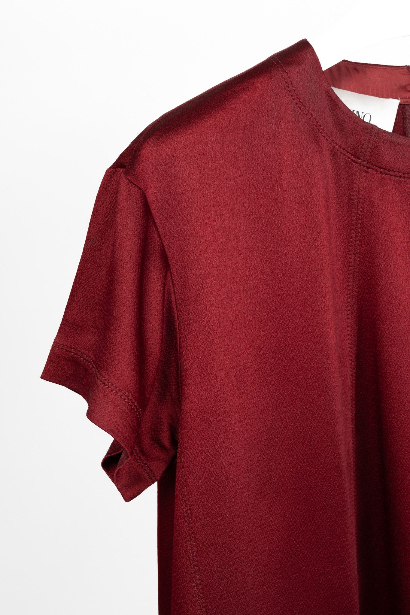 Valentino Valentino Red Envers-Satin Swing Dress Size M / US 6-8 / IT 42-44 - 5 Thumbnail