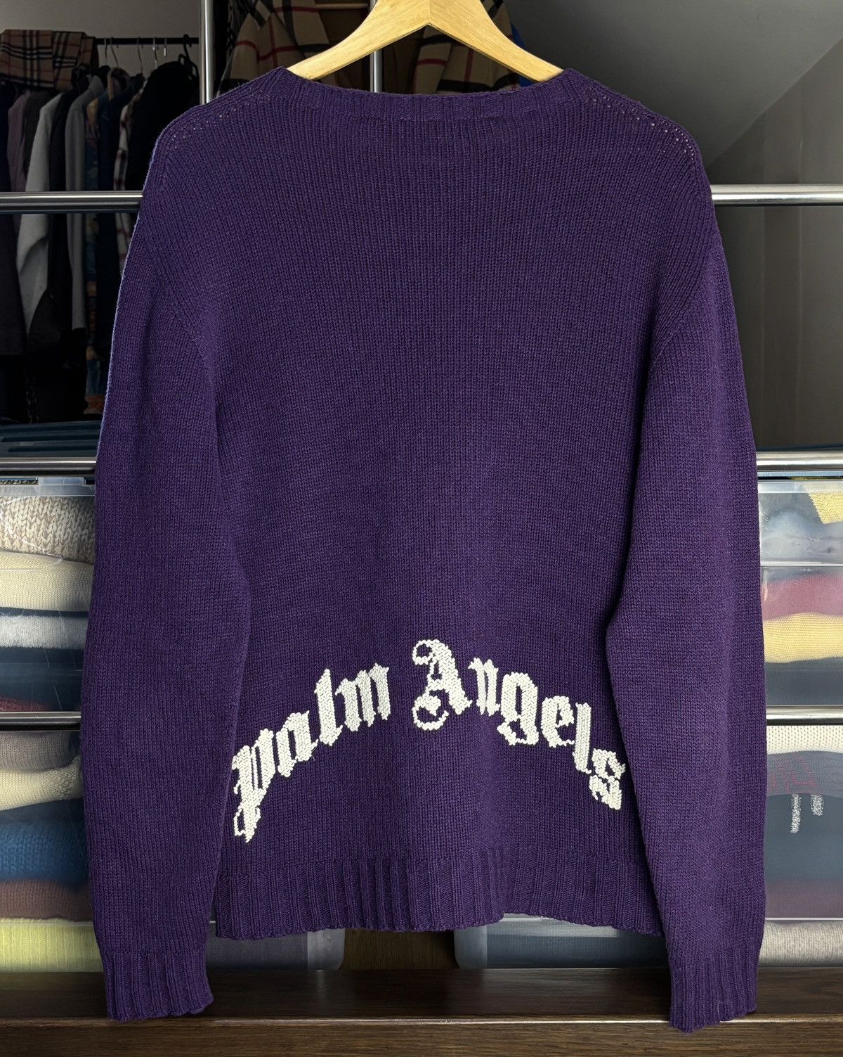 Palm Angels Palm Angels Knit Back Big Logo Sweater Hype Size US L / EU 52-54 / 3 - 1 Thumbnail