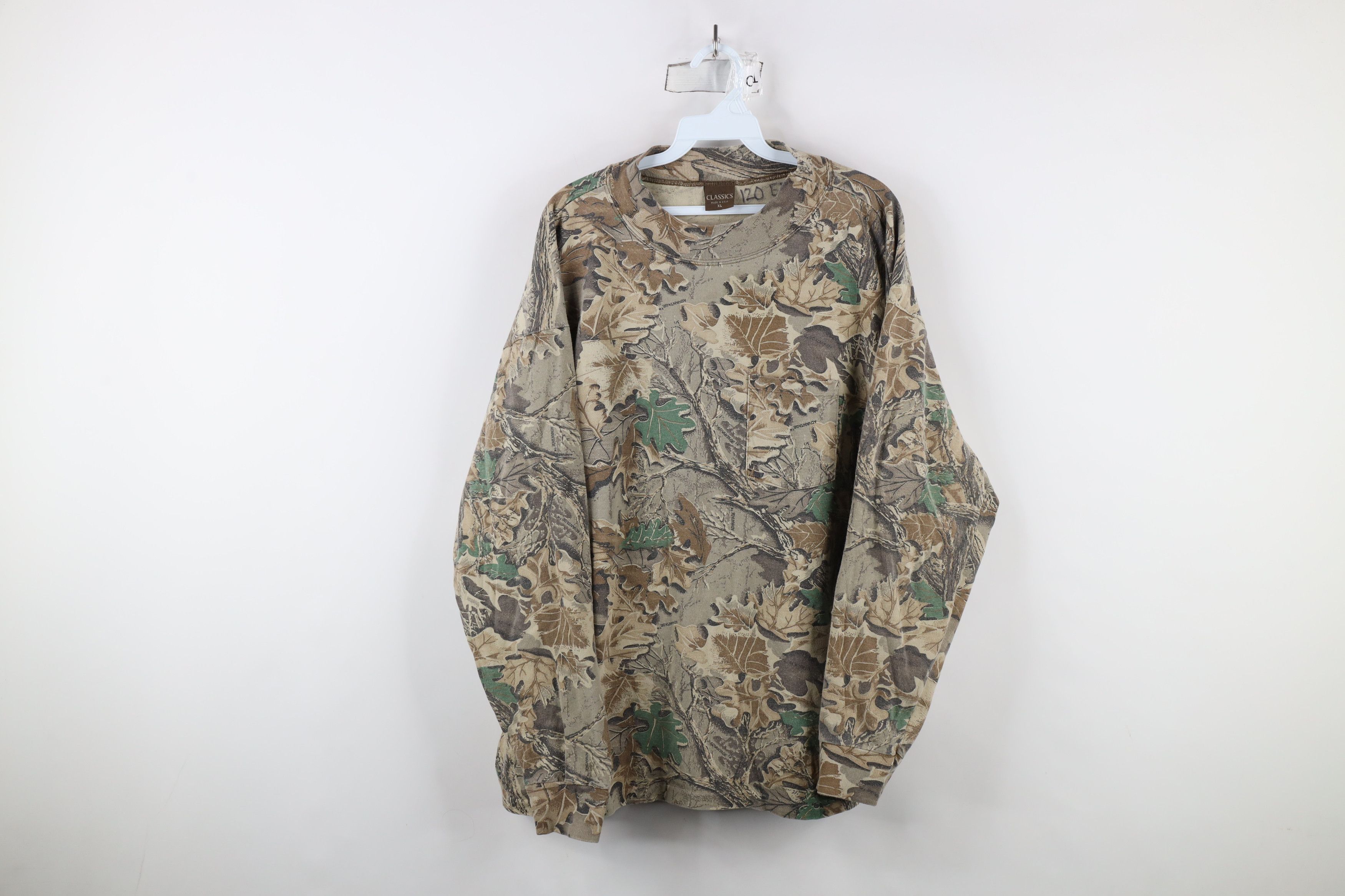 Vintage Vintage 90s Camouflage Mock Neck Long Sleeve T-Shirt Cotton Size US XL / EU 56 / 4 - 1 Thumbnail