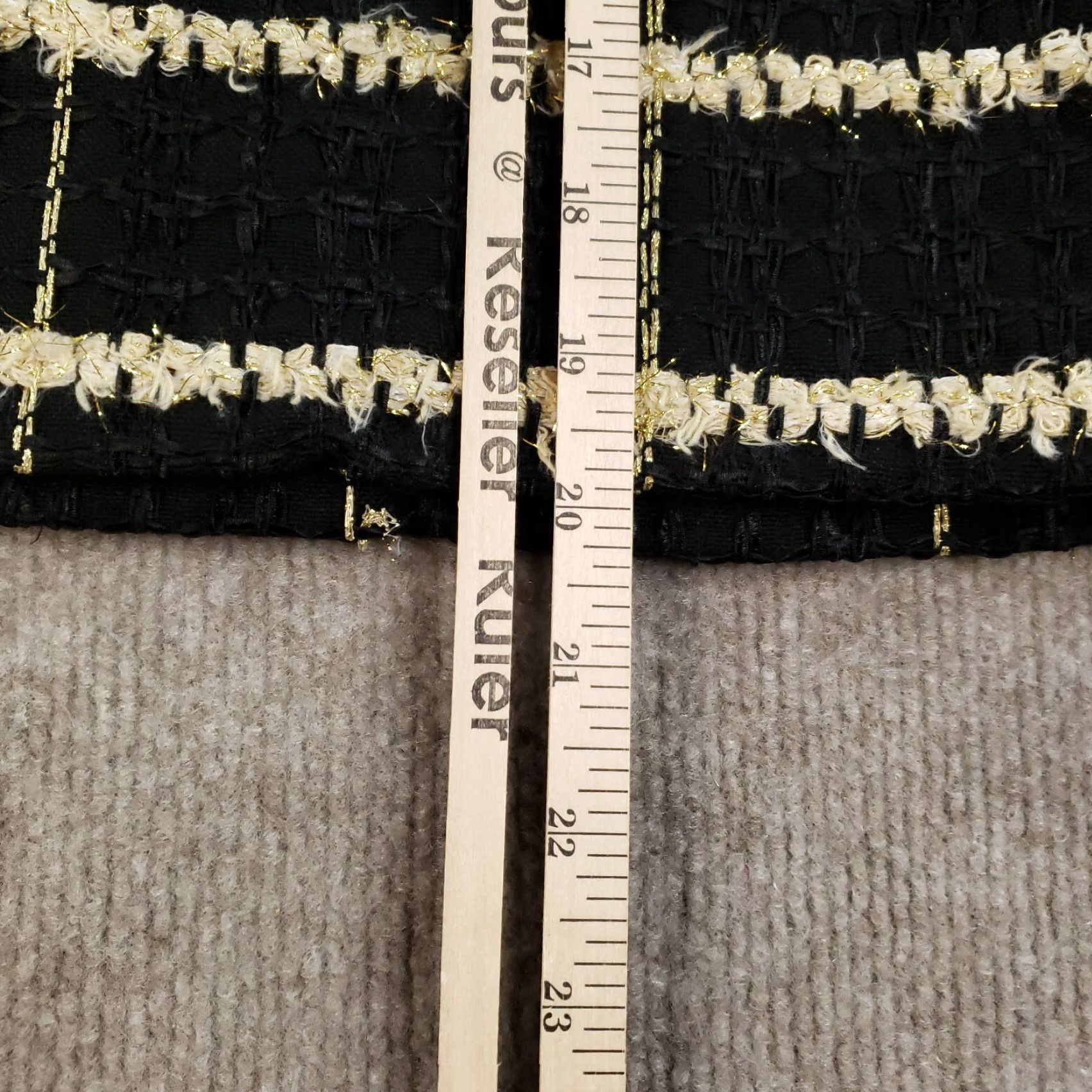 J.McLaughlin J. Mclaughlin Skirt Womens Size 6 Black Gold Knee Length A-line Lined Casual Size 28" / US 6 / IT 42 - 5 Thumbnail