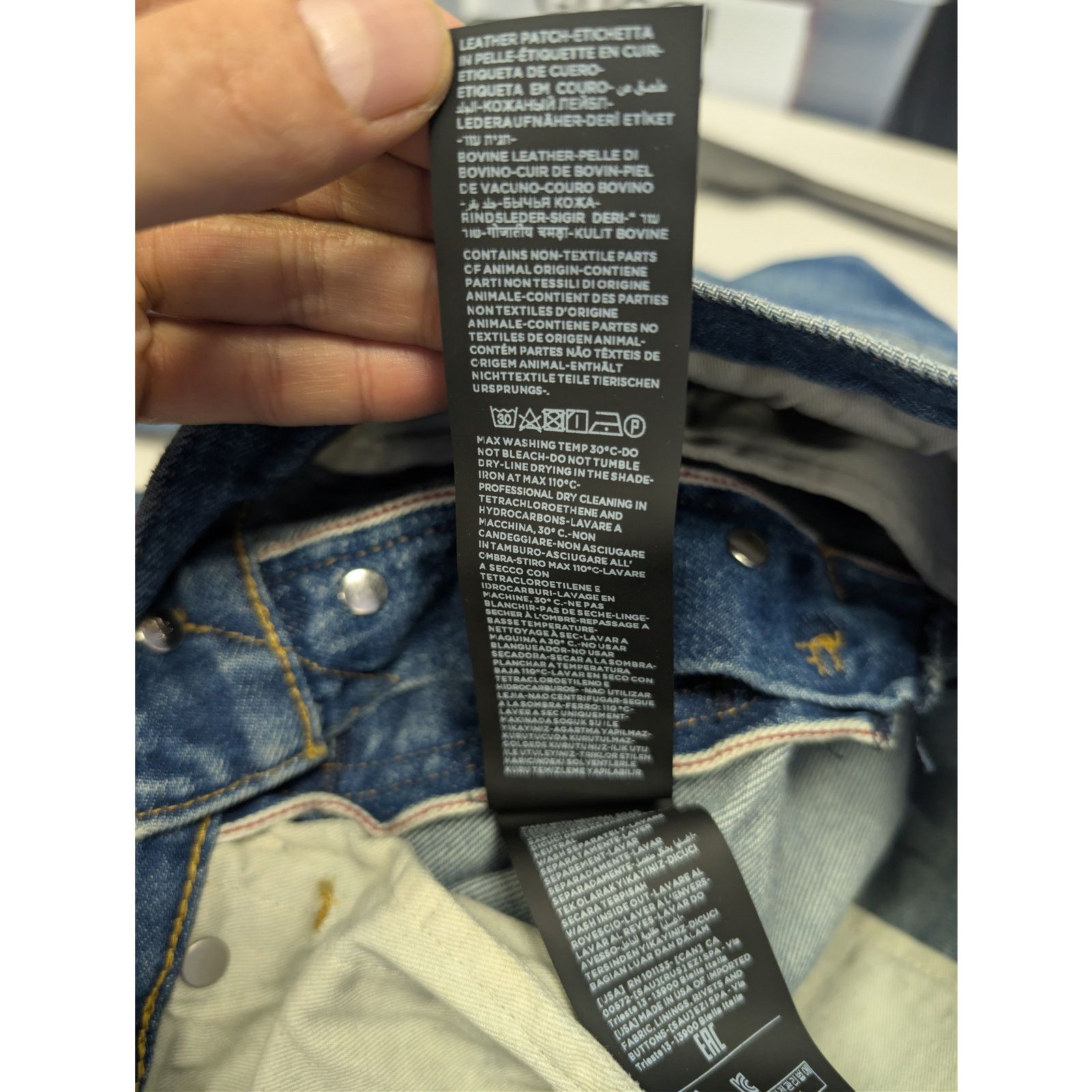 Tom Ford o1rshd1 Straight Fit Denim Jeans in Navy Blue Size US 38 / EU 54 - 18 Thumbnail
