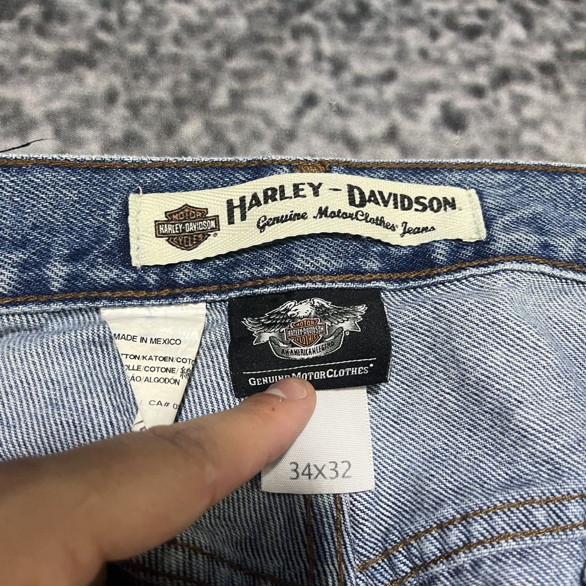 Harley Davidson Vintage 90s Harley Davidson Blue Denim Jeans 34x30 Size US 34 / EU 50 - 6 Thumbnail