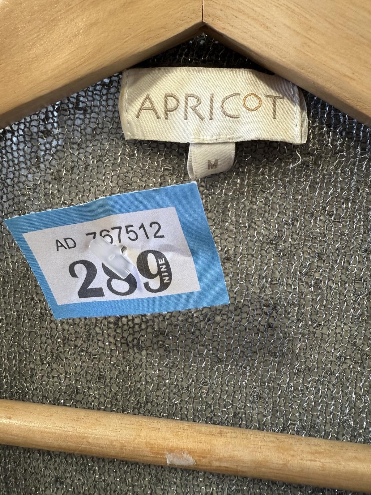 Designer Apricot Women's Gray Open Front Cardigan Sweater Medium Size M / US 6-8 / IT 42-44 - 3 Thumbnail