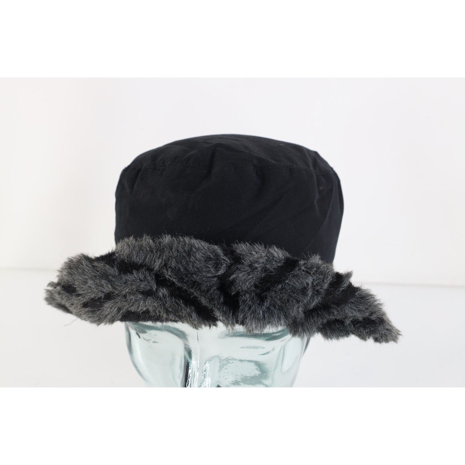 Vintage Vintage 90s Y2K Streetwear Babydoll Faux Fur Trim Bucket Hat Size ONE SIZE - 1 Thumbnail