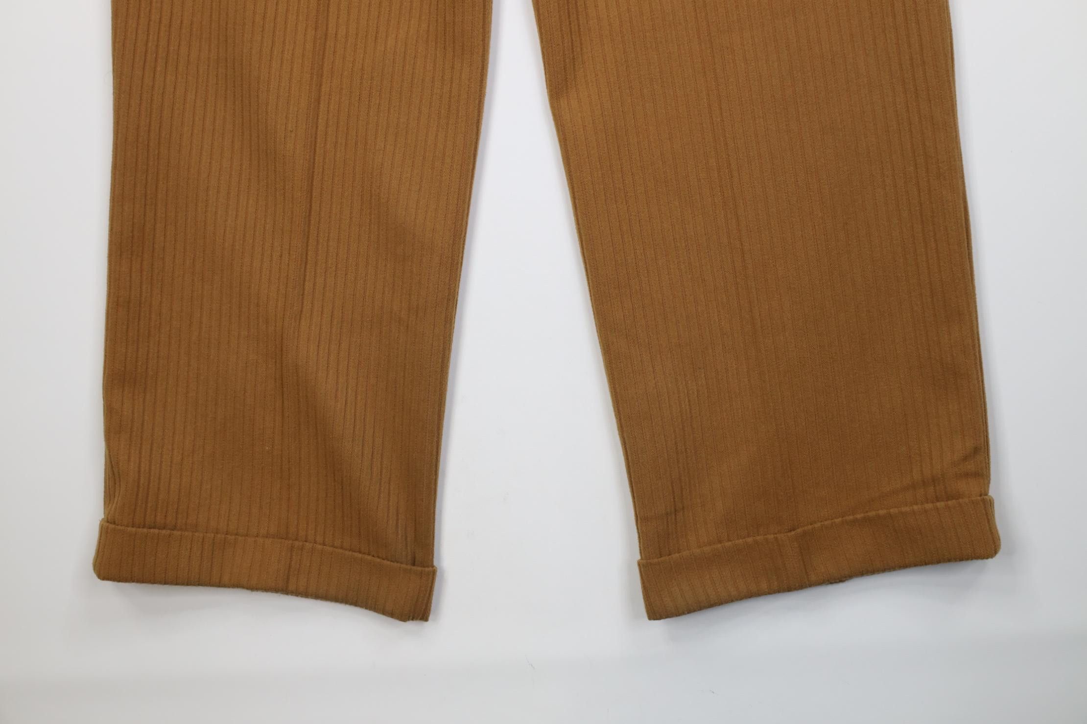 Vintage Vintage 90s Streetwear Wide Leg Corduroy Chino Pants Wheat Size US 36 / EU 52 - 15 Thumbnail