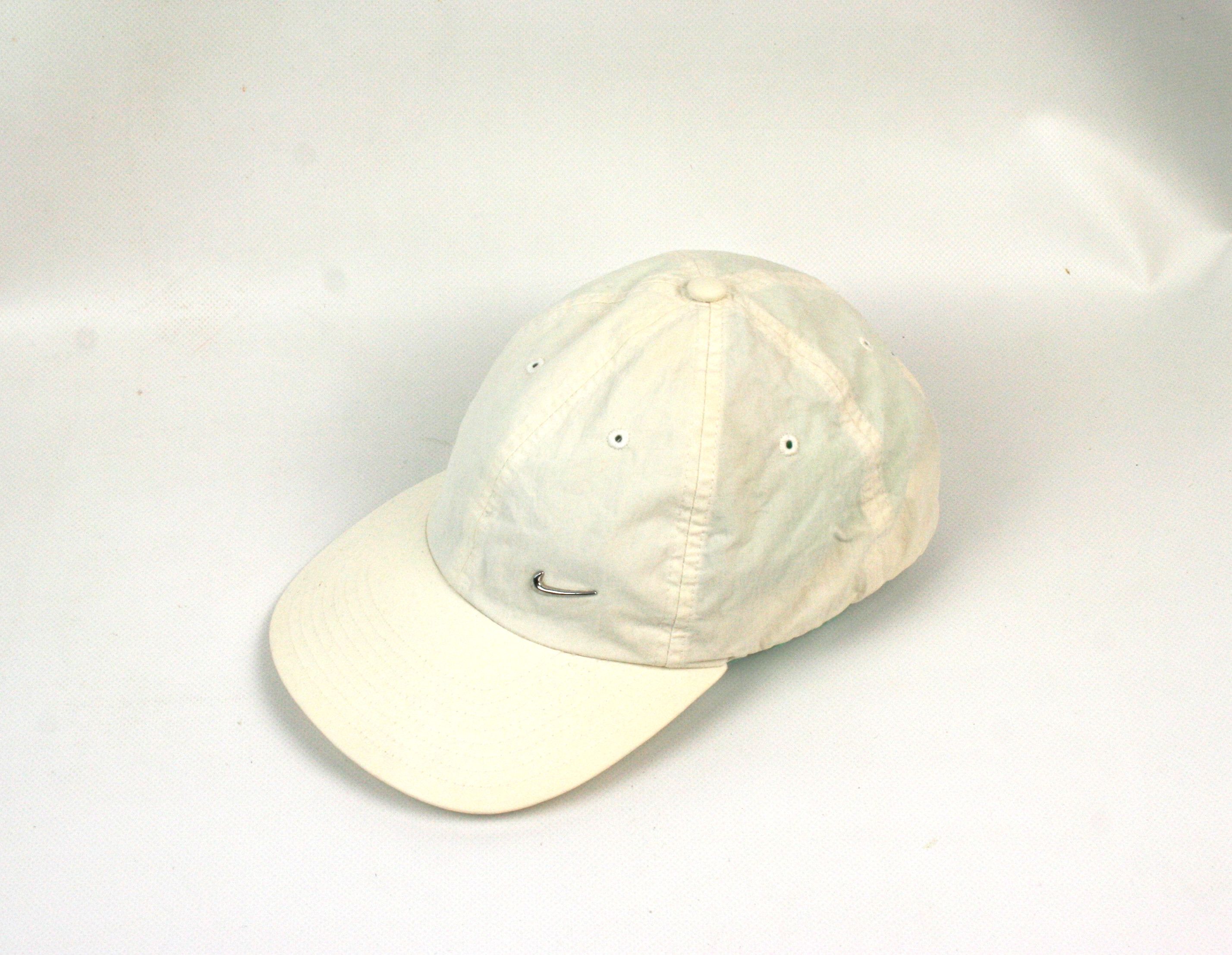 Nike 90S Swoosh Logo Nylon Cotton Cap Vintage Size ONE SIZE - 2 Thumbnail
