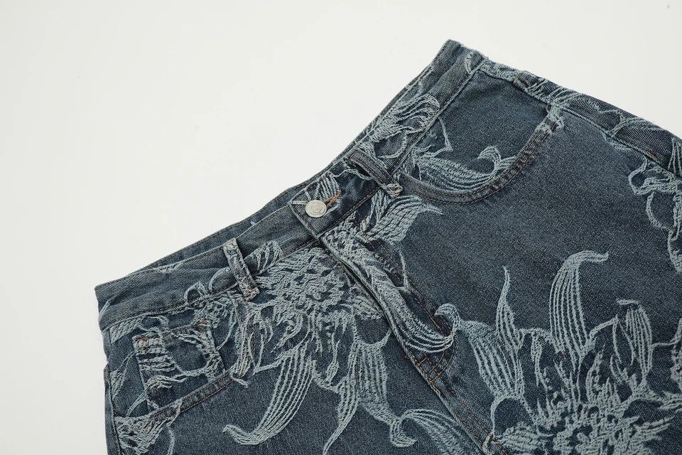 Vintage Vintage Flowers embroidery Shorts Denim Size US 31 - 3 Thumbnail