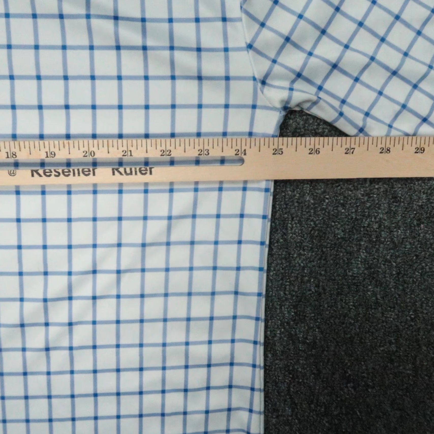Vintage Collars & Co Shirt Men 3XL White Blue Check Short Sleeve Performance Polo Size US XXL / EU 58 / 5 - 5 Thumbnail