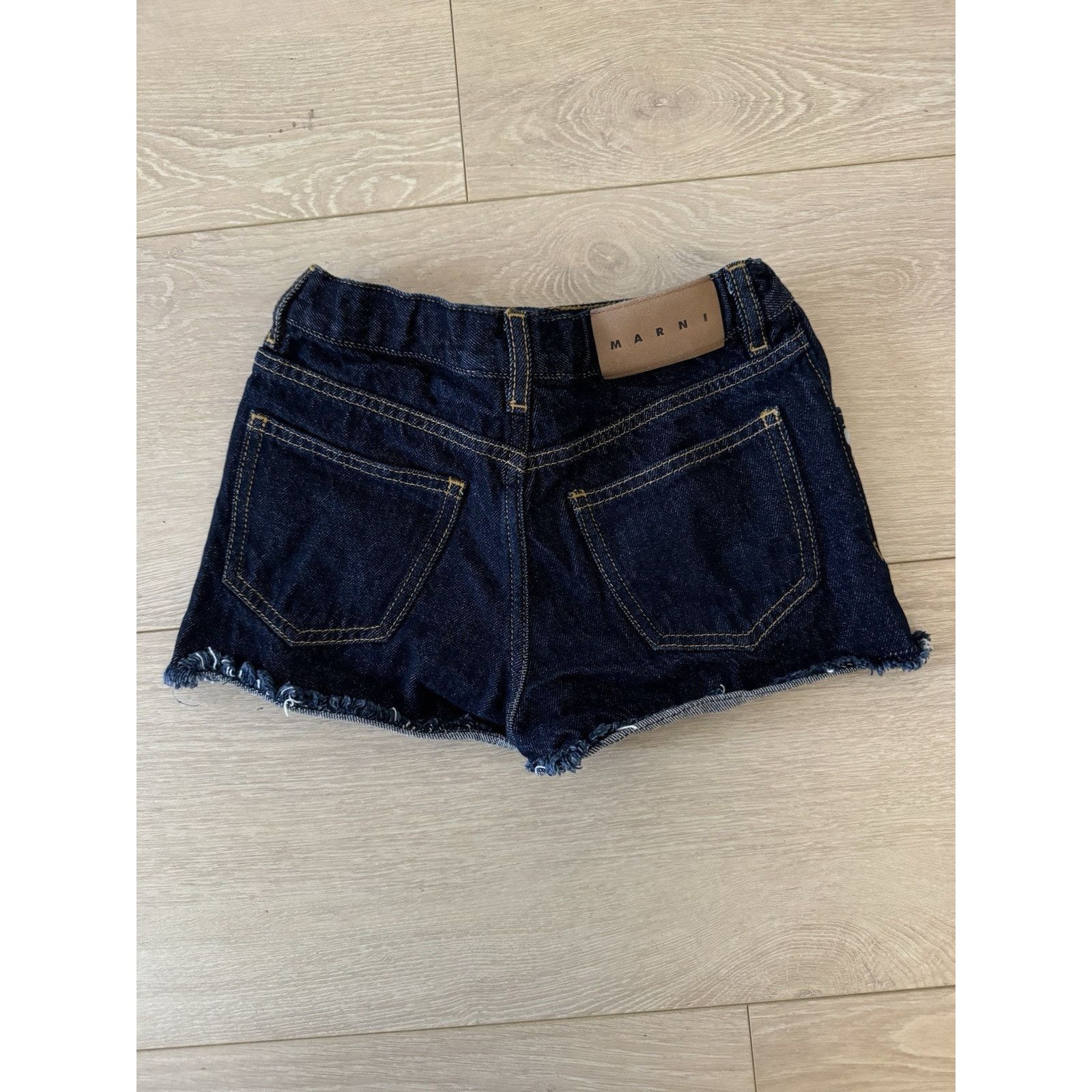 Marni Marni Kids Denim Shorts Distressed Denim Jeweled Shorts Size 28" / US 6 / IT 42 - 1 Thumbnail