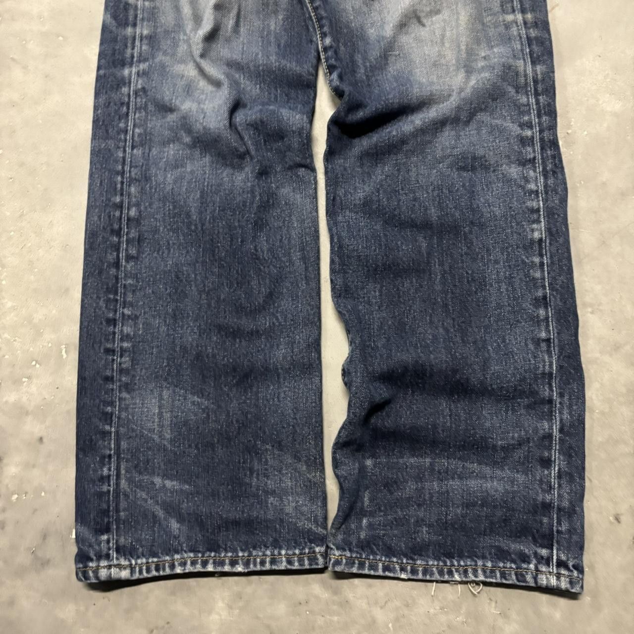 Polo Ralph Lauren × Vintage Crazy Vintage Y2K/2000s Grunge Polo Ralph Lauren Dark Wash Distressed Denim Jeans! Size US 33 - 6 Thumbnail