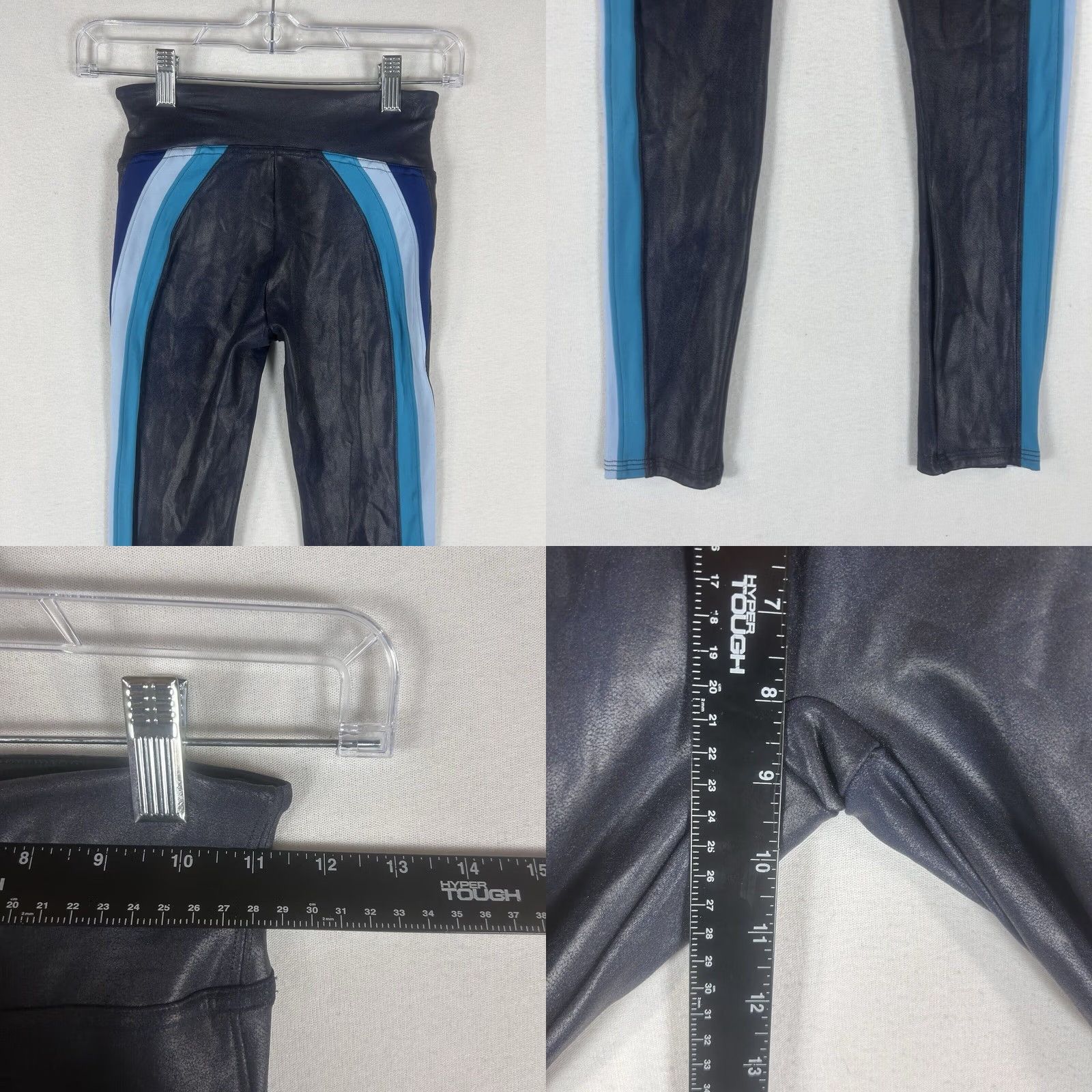 Spanx Spanx Leggings Womens XS Blue Stripes Stretch Shaping Ankle Yoga Casual Activewear Slimming Pattern Stripe Size 26" / US 2 / IT 38 - 8 Thumbnail