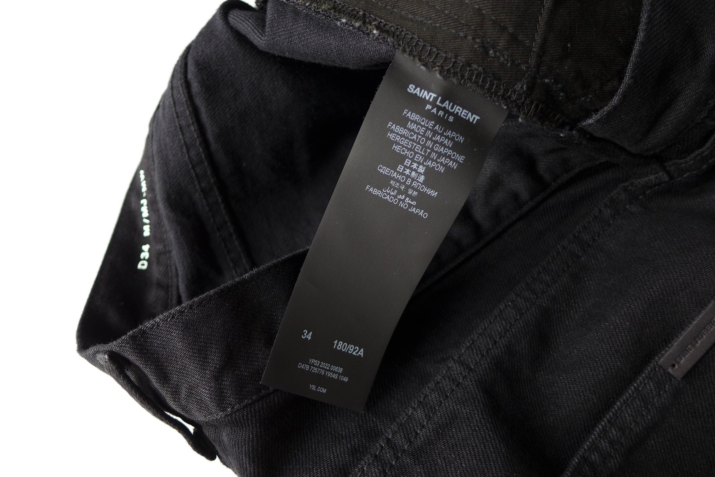 Saint Laurent Paris Saint Laurent D34 Mick Jeans - Osaka Black Denim Size US 34 / EU 50 - 17 Thumbnail