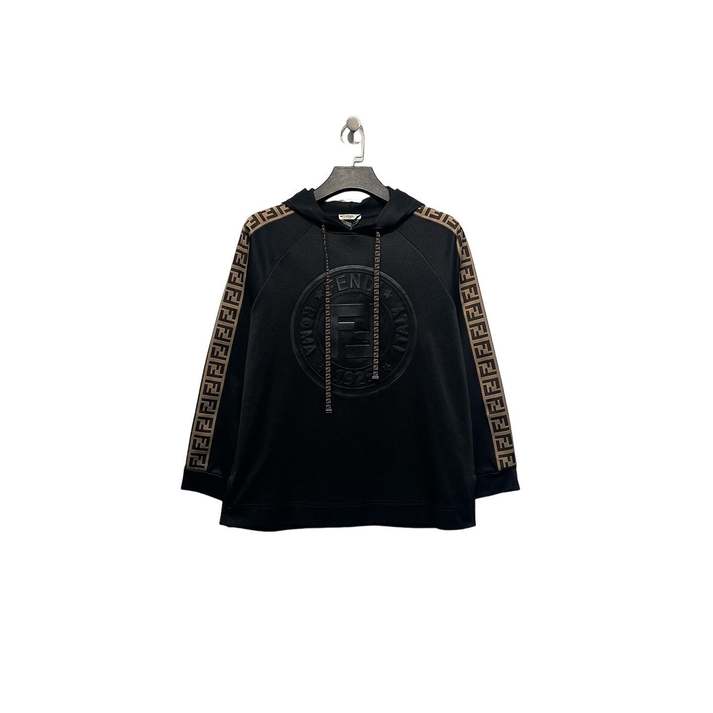 Fendi Fendi Zucca FF Logo Tape Wool Hoodie | Grailed