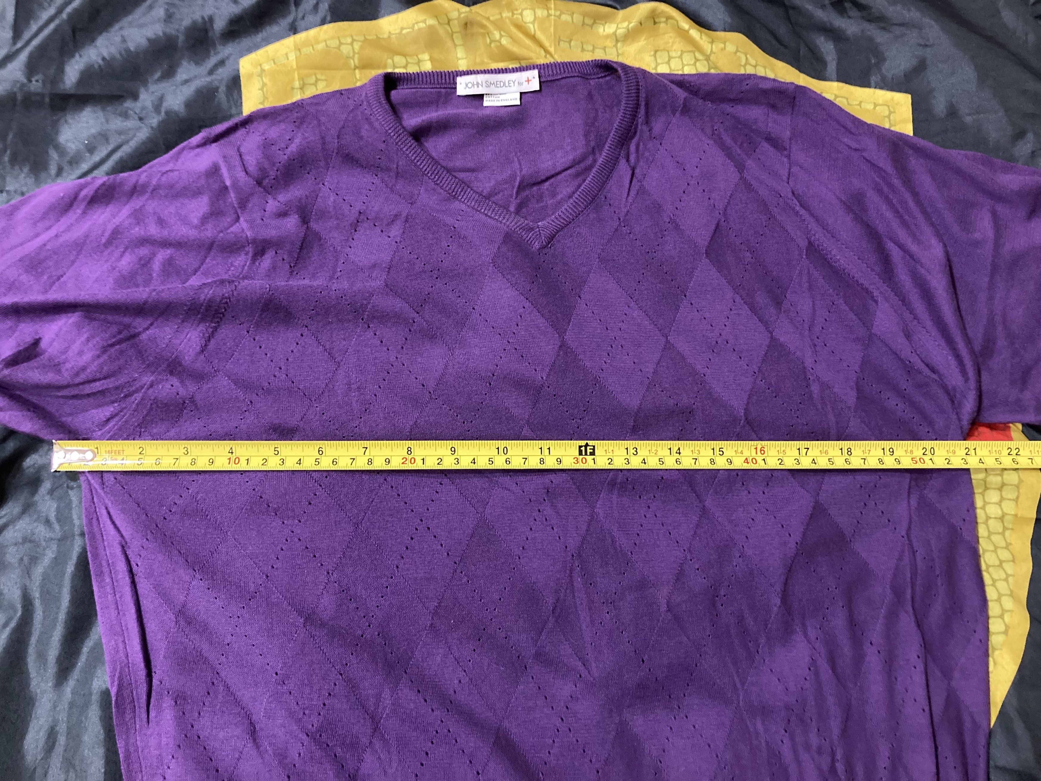 John Smedley John Smedley For + v-neck long sleeve purple pullover Size US M / EU 48-50 / 2 - 8 Thumbnail