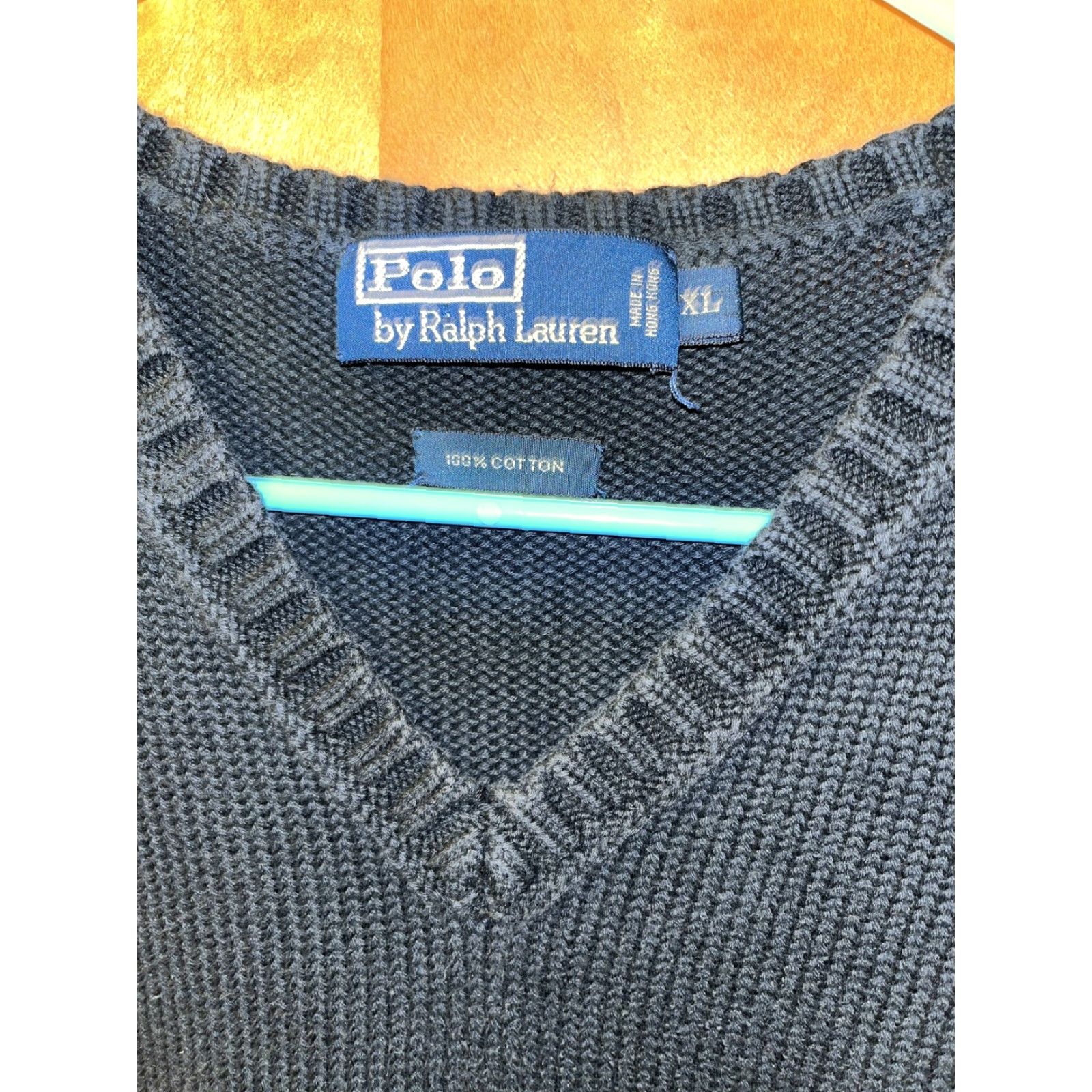 Polo Ralph Lauren VINTAGE Polo Ralph Lauren Knit Vest Men XL Navy Blue Casual Classic 90s Preppy All Seasons Size US XL / EU 56 / 4 - 2 Thumbnail