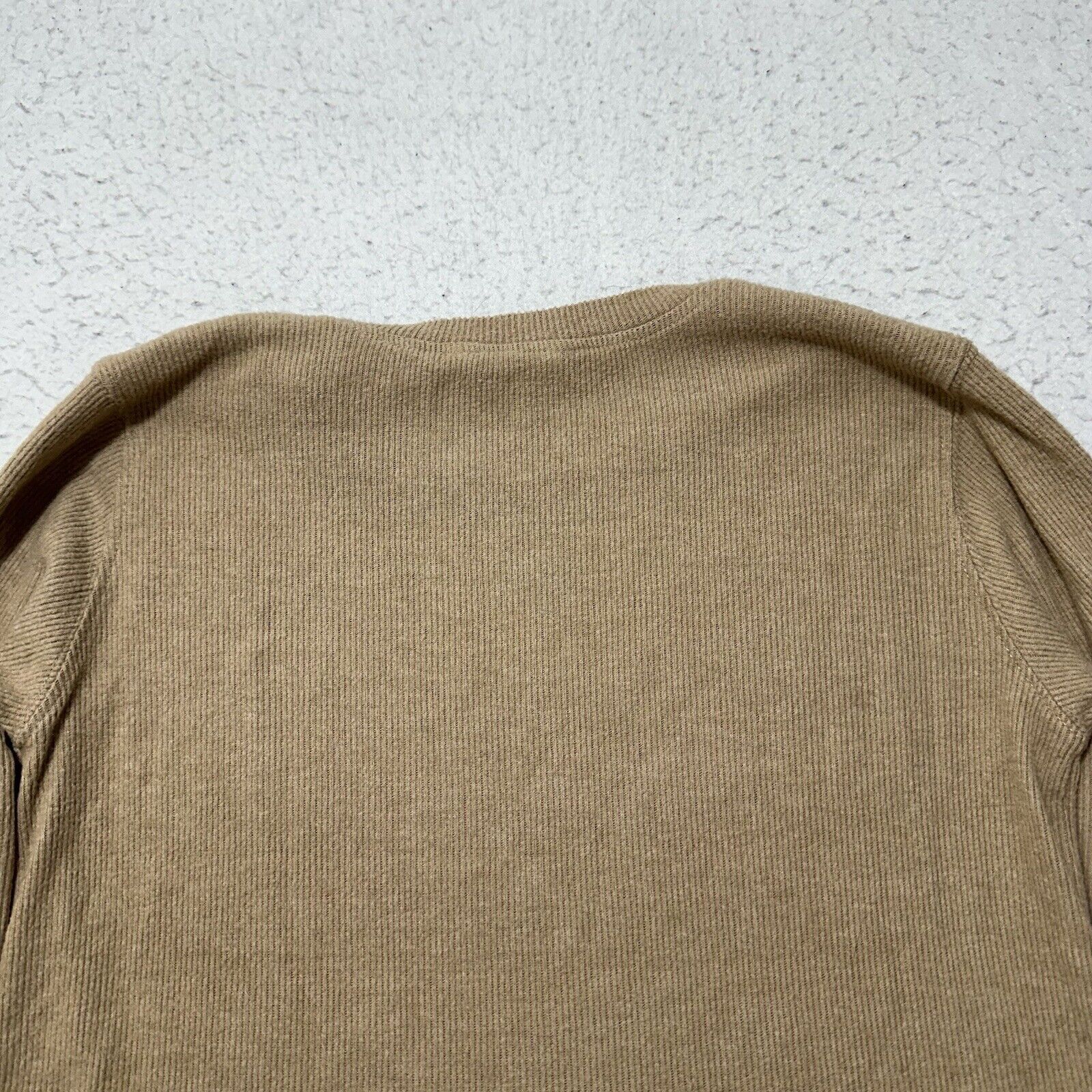 BB Dakota BB Dakota Small Crewneck Tan Brown Lettuce Hem Long Sleeve Size S / US 4 / IT 40 - 11 Thumbnail
