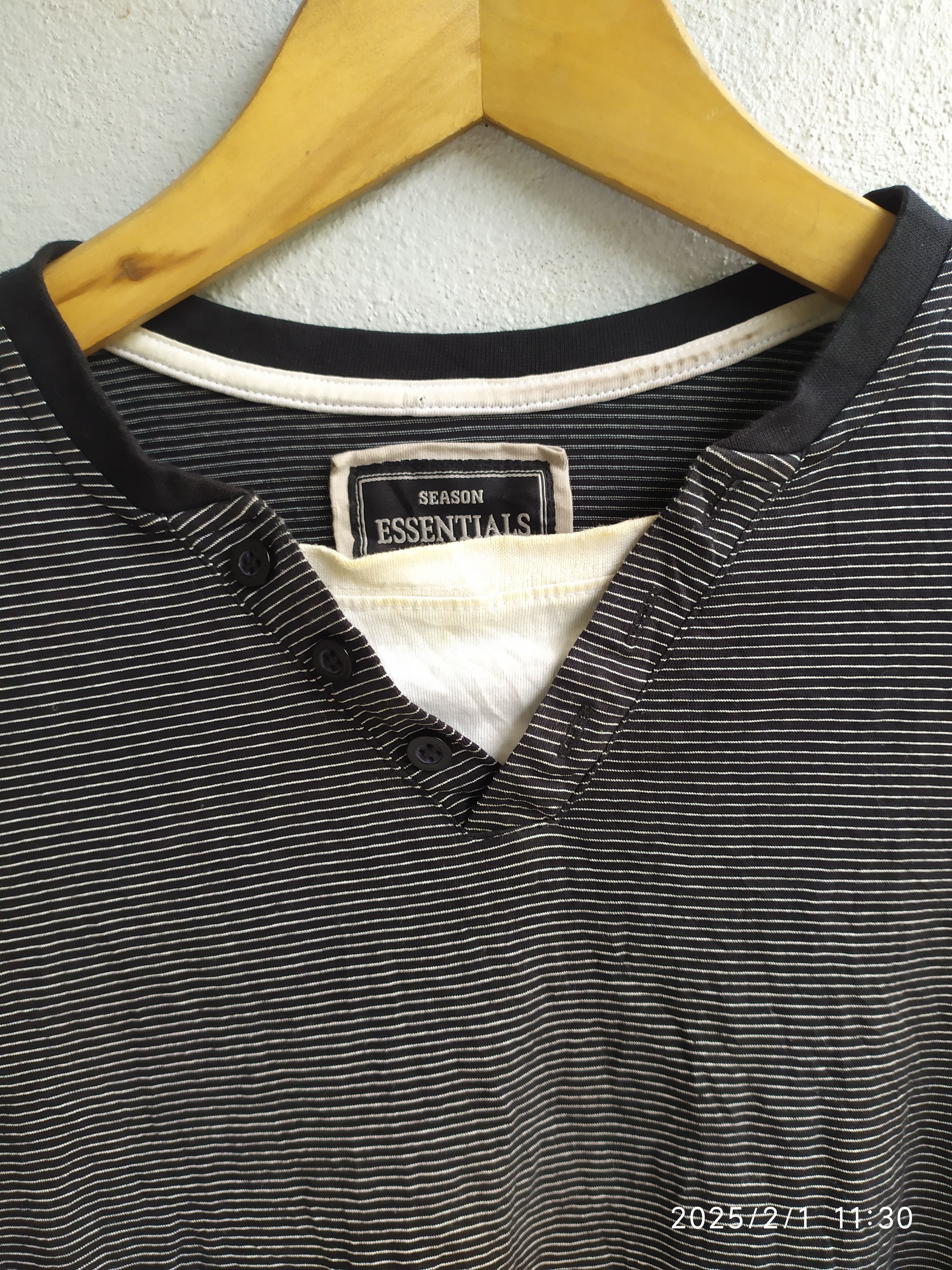 Essentials × Japanese Brand Essentials stripe Double Layer Longsleeve Shirt Size US M / EU 48-50 / 2 - 7 Thumbnail