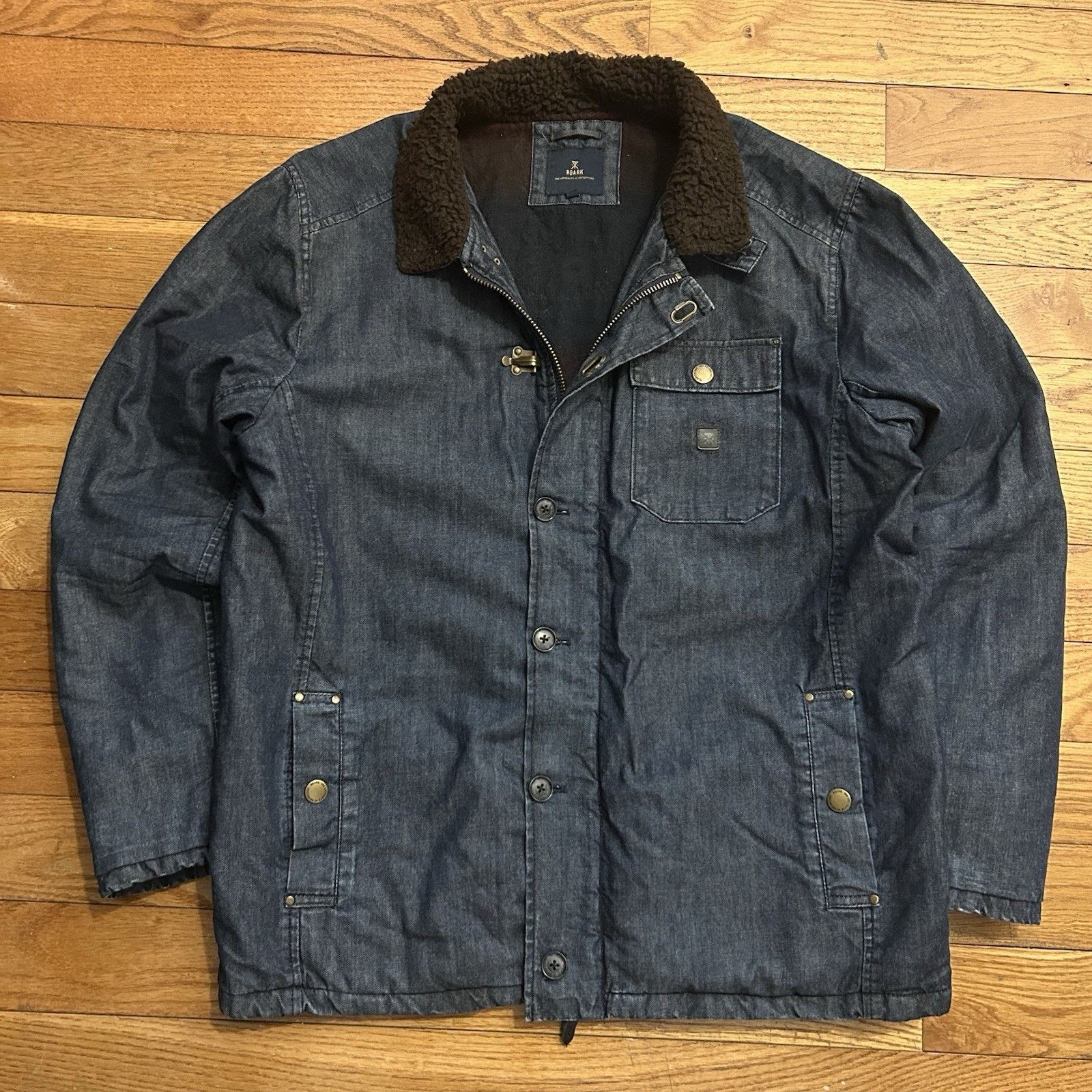 Roark Axeman Denim Blanket Lined Sherpa Collar Chore Jacket Large Size US L / EU 52-54 / 3 - 1 Thumbnail