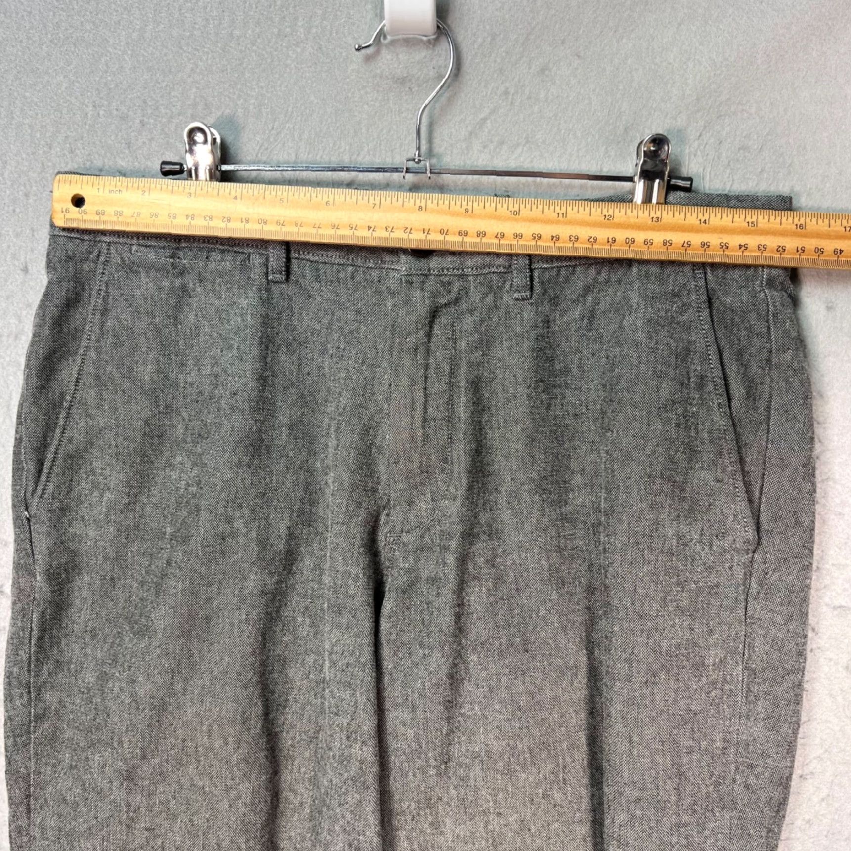J.Crew J. Crew Slim Chino Pants Gray 31x32 Mens 100% Cotton Flat Front Straight Leg Vintage No Size US 31 - 6 Thumbnail
