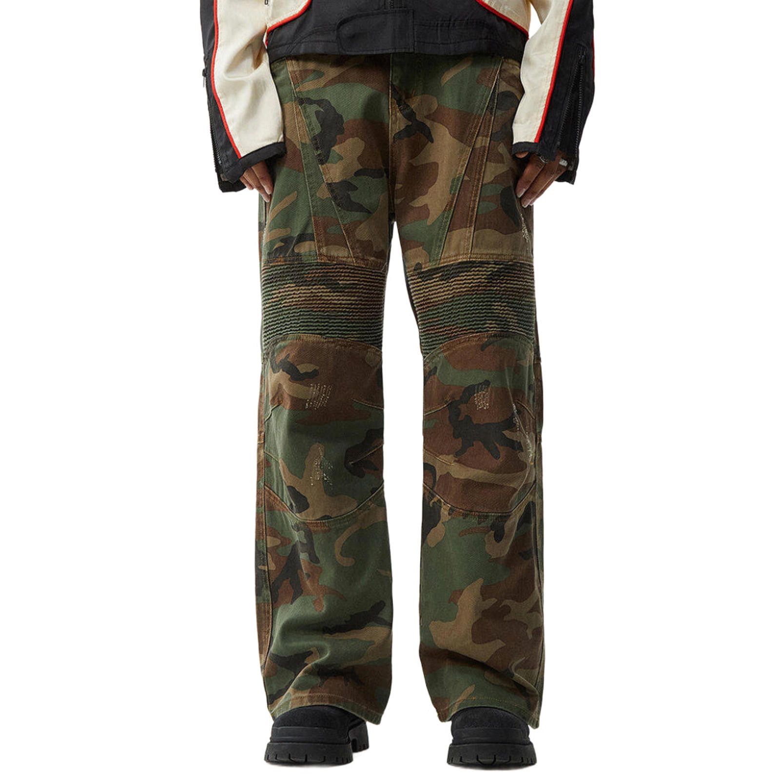 Vintage Combat Ribbed Camo Denim Jeans Size US 32 / EU 48 - 1 Thumbnail