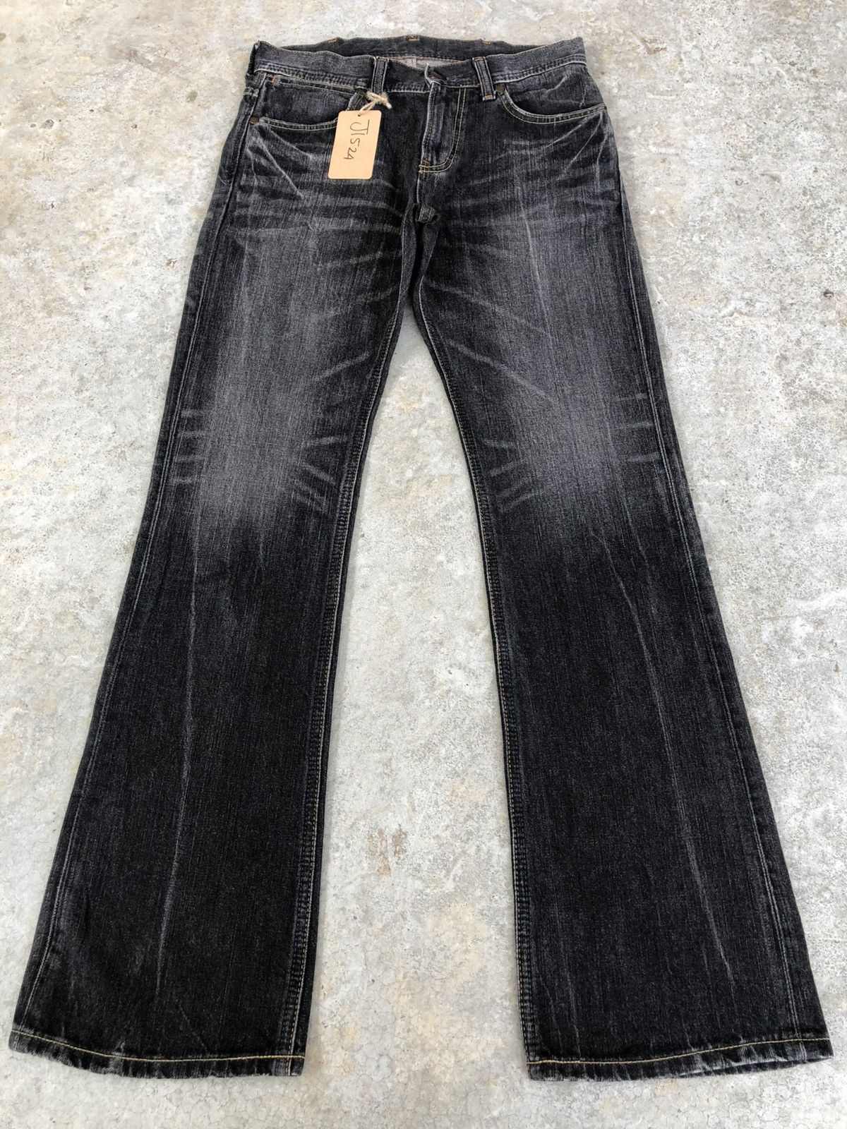 If Six Was Nine Wrangler Flared Jeans Bootcut Distressed Jeans Size US 30 / EU 46 - 1 Thumbnail