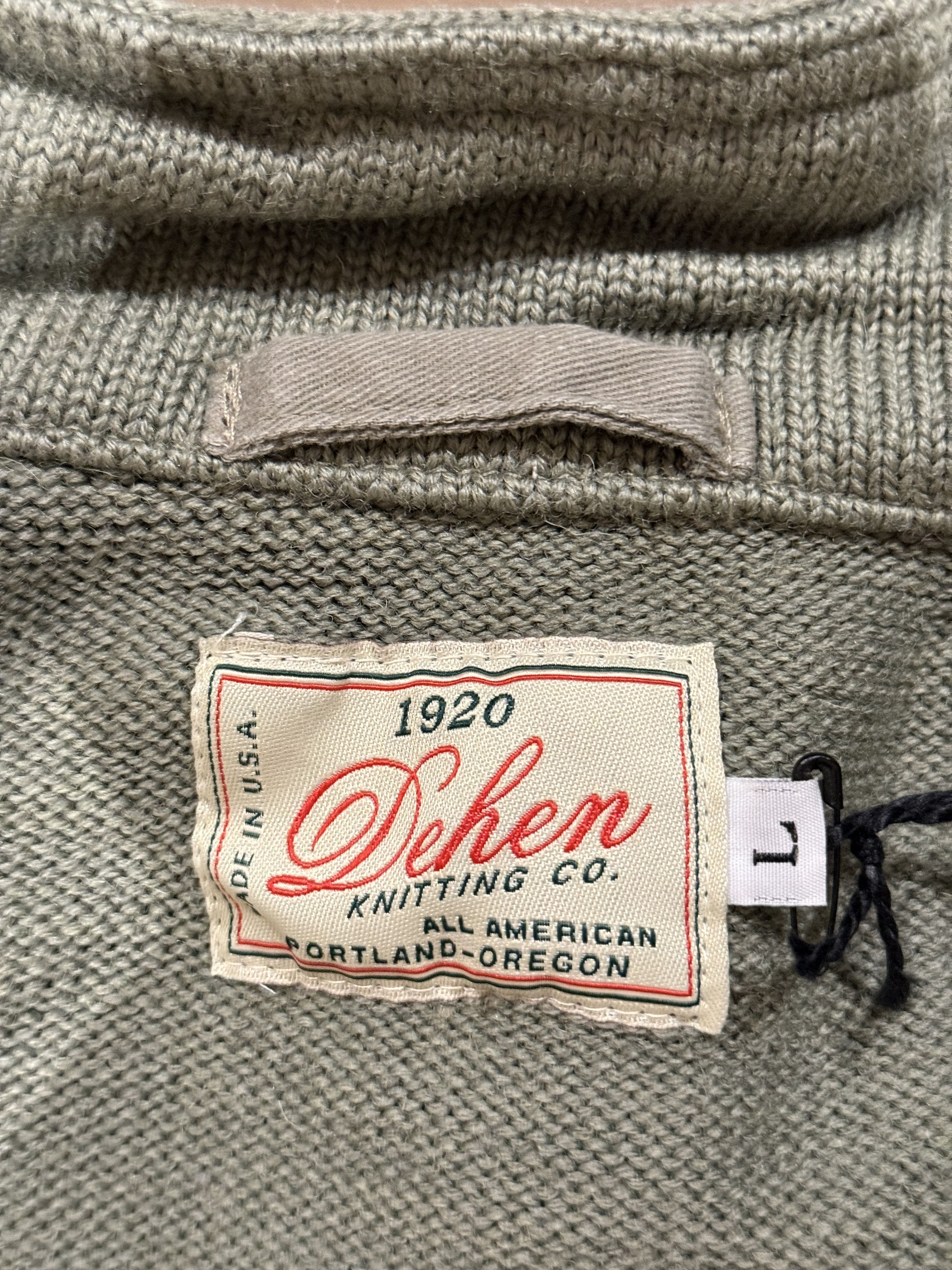 Dehen 1920 💚 Dehen 1920 Submariner Sweater Coat Sage Large NEW Size US L / EU 52-54 / 3 - 17 Thumbnail