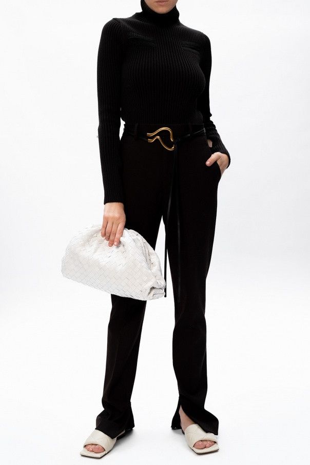Bottega Veneta o1n1vont1124 Rubber Lido Flats in Off White Size US 4.5 / IT 34.5 - 3 Thumbnail