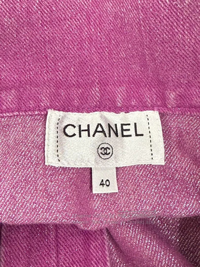 Chanel Chanel Pink denim skirt Size 26" / US 2 / IT 38 - 3 Thumbnail