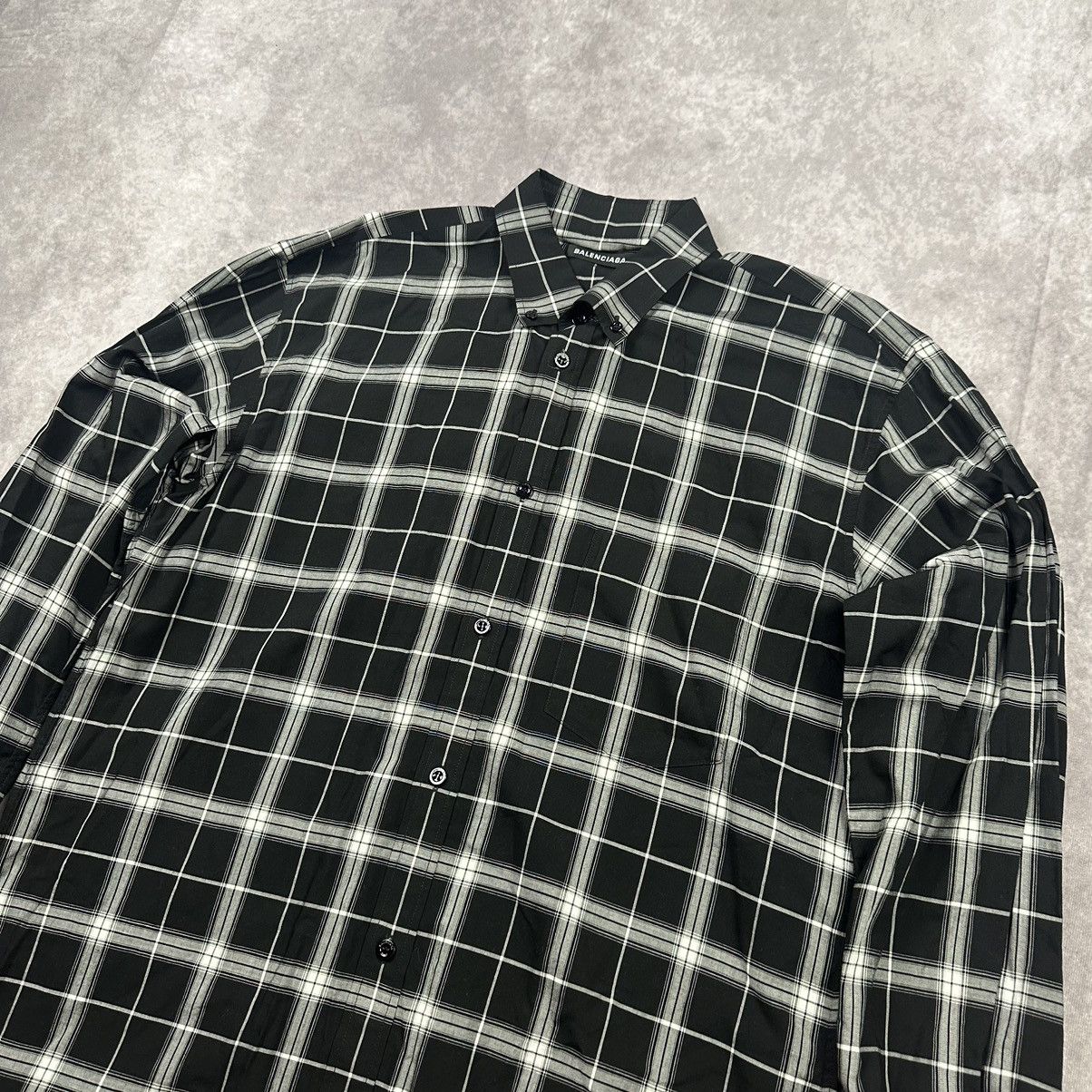 Balenciaga Balenciaga plaid back logo shirt Size US M / EU 48-50 / 2 - 4 Thumbnail