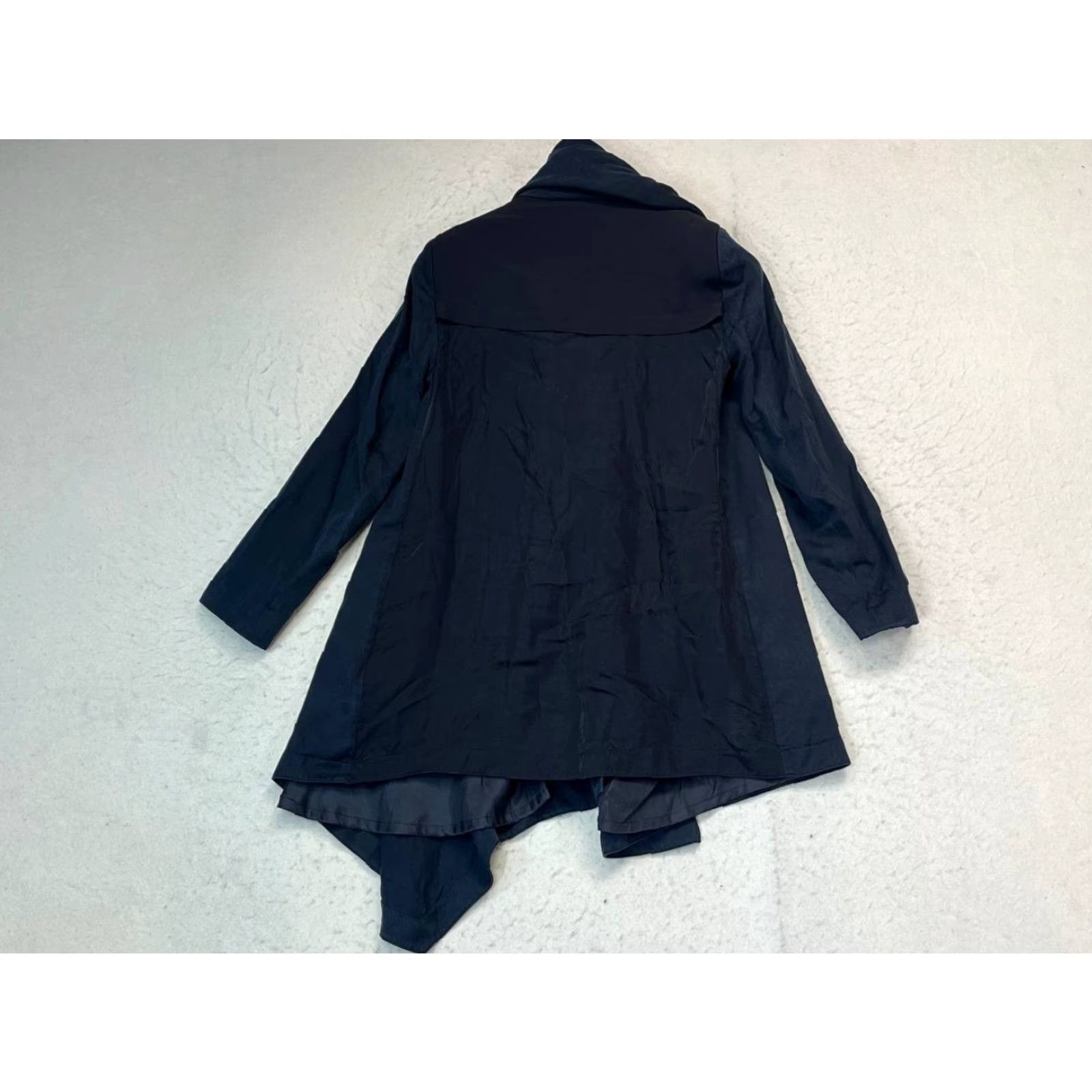 Allsaints AllSaints Wrap Sweater Black Women's Size 4 Cowl Neck Open Relaxed Regular Knitted Solid Swtwr Womens Size S / US 4 / IT 40 - 2 Thumbnail
