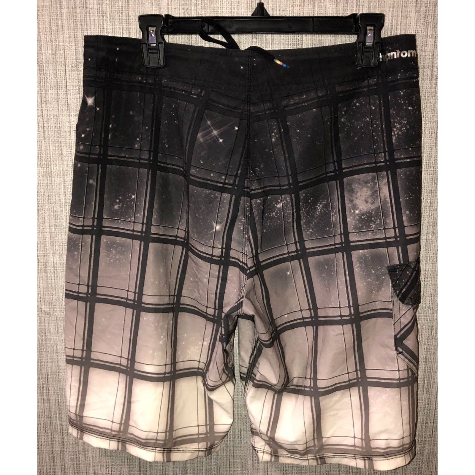 Hurley Hurley Phantom Mens Black/Gray Summer Board Shorts 32 Mens Bottom Swim Bottom Board Shorts Black/Gray 90s? Size US 32 / EU 48 - 5 Thumbnail