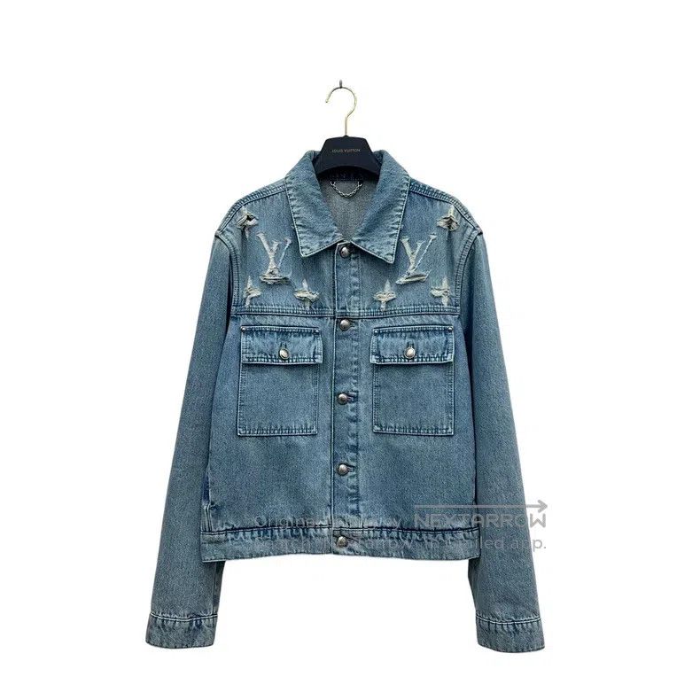 Louis Vuitton Louis Vuitton SS25 black logo denim jacket Size US M / EU 48-50 / 2 - 1 Thumbnail