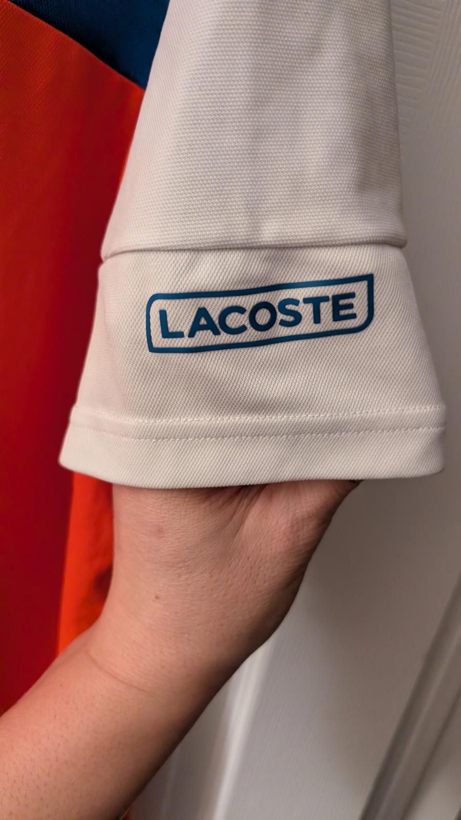 Lacoste Lacoste Sport Polo Shirt Orange Colorblock 100% Polyester Size US XL / EU 56 / 4 - 11 Thumbnail