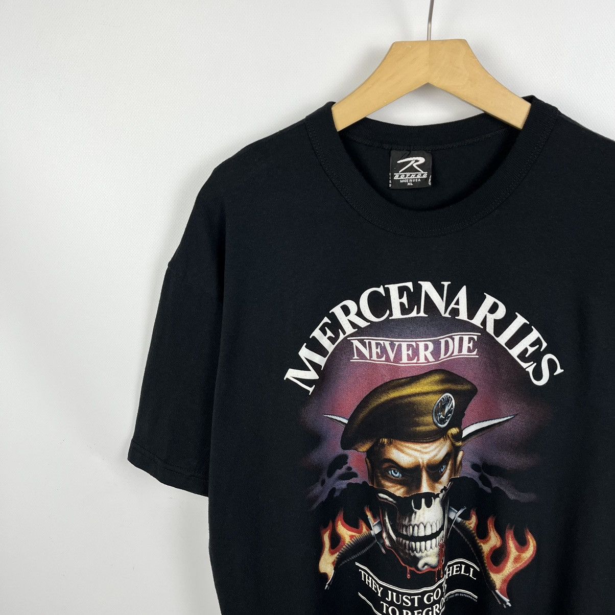 Vintage Vintage “Mercenaries Never Die” Military T Shirt 1988 Size US XL / EU 56 / 4 - 5 Thumbnail