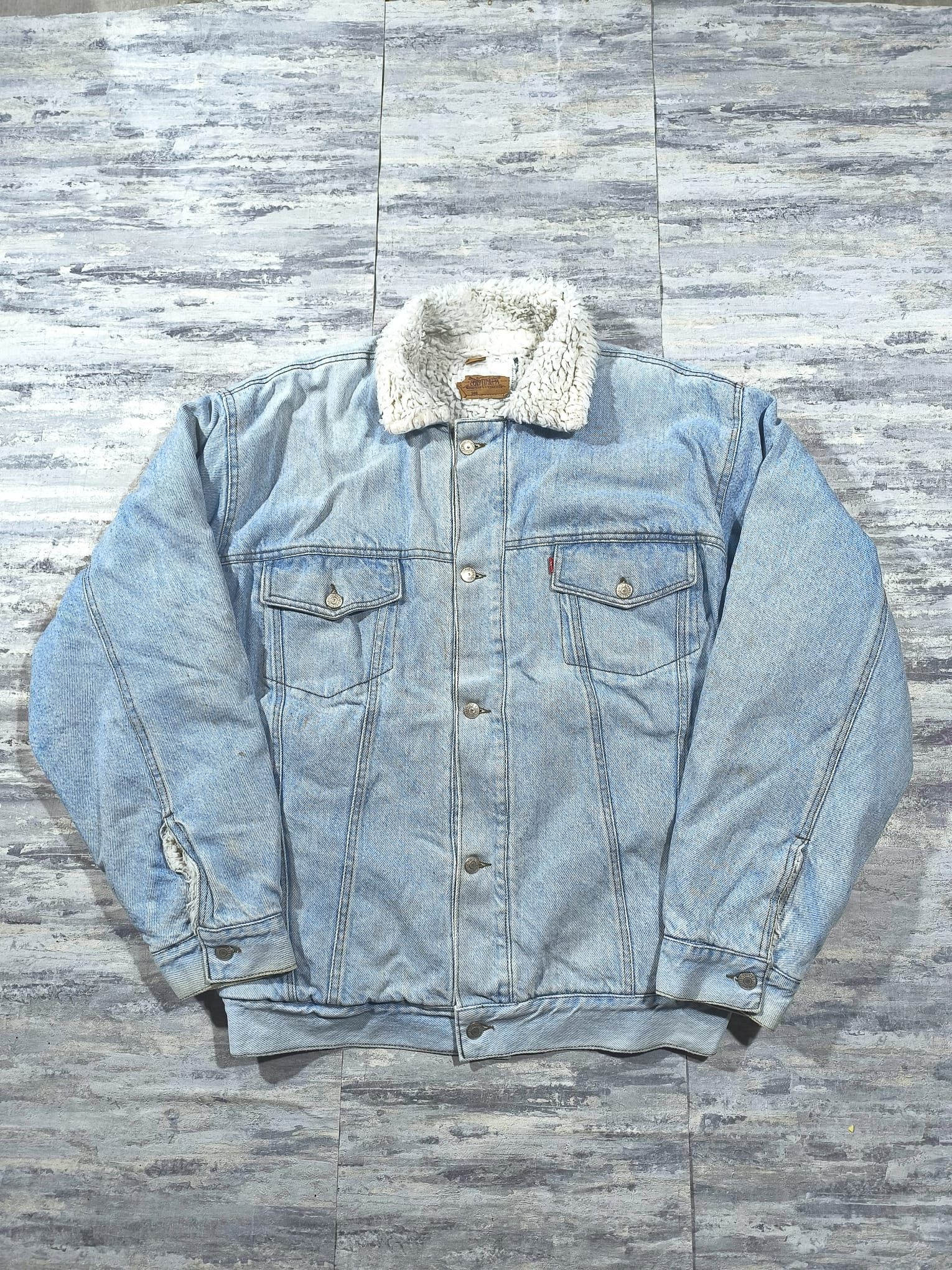 Levi's vintage levis 70598 denim sherpa trucker jacket made in usa Size US XL / EU 56 / 4 - 2 Thumbnail