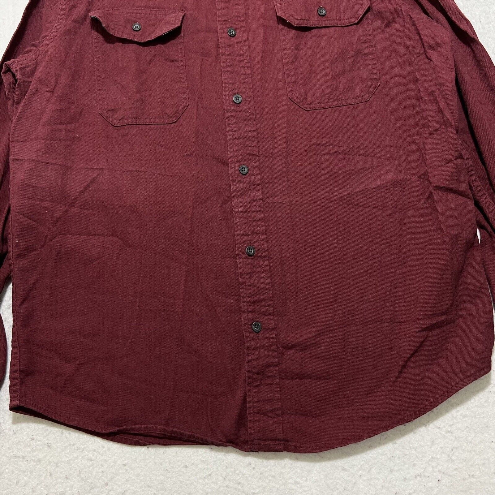 Wrangler Wrangler Medium Maroon Button Up Flannel Shirt Long Sleeve Size US M / EU 48-50 / 2 - 4 Thumbnail