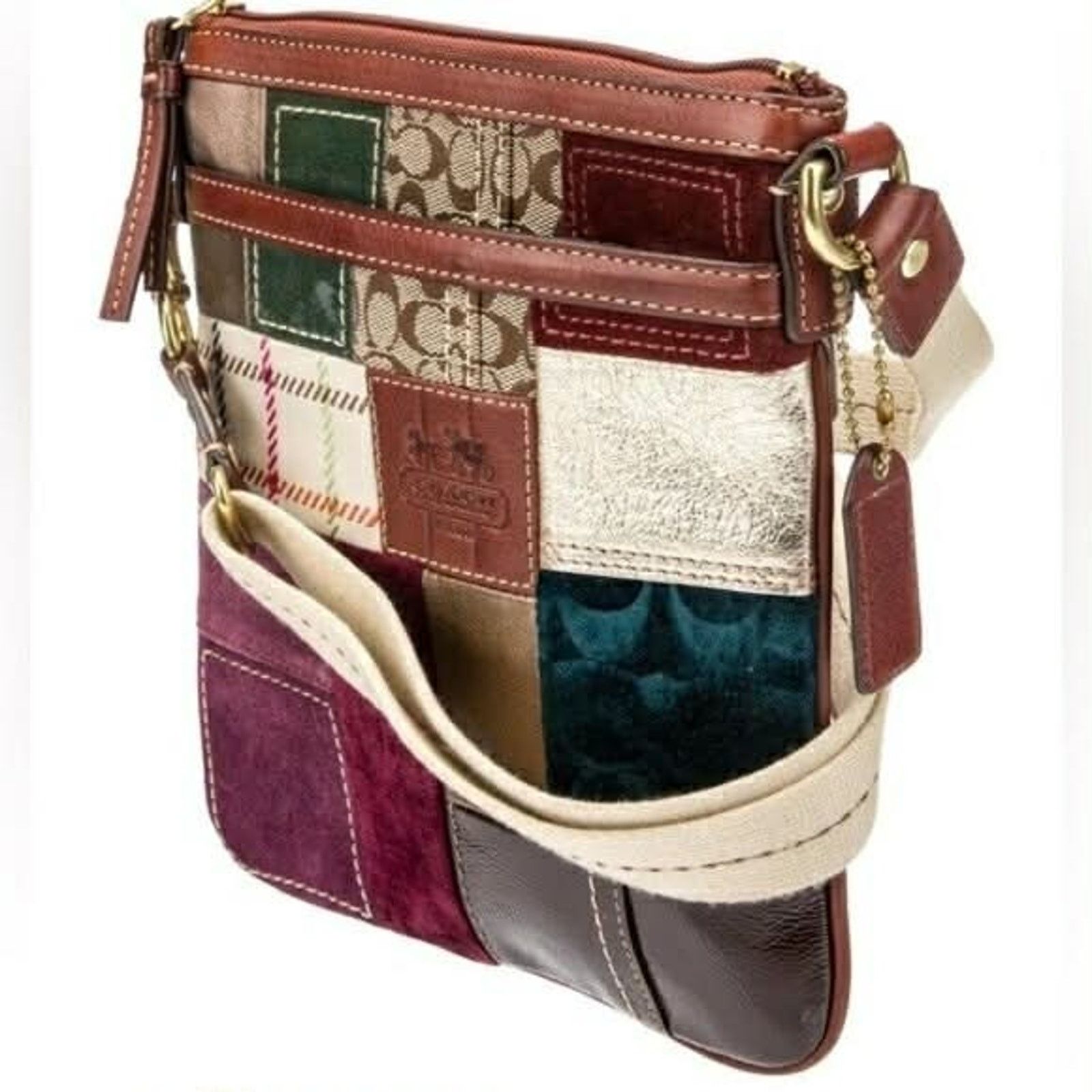 Coach Coach Crossbody Bag HolidayG0773-40929 Patch Signature Suede Size ONE SIZE - 7 Thumbnail