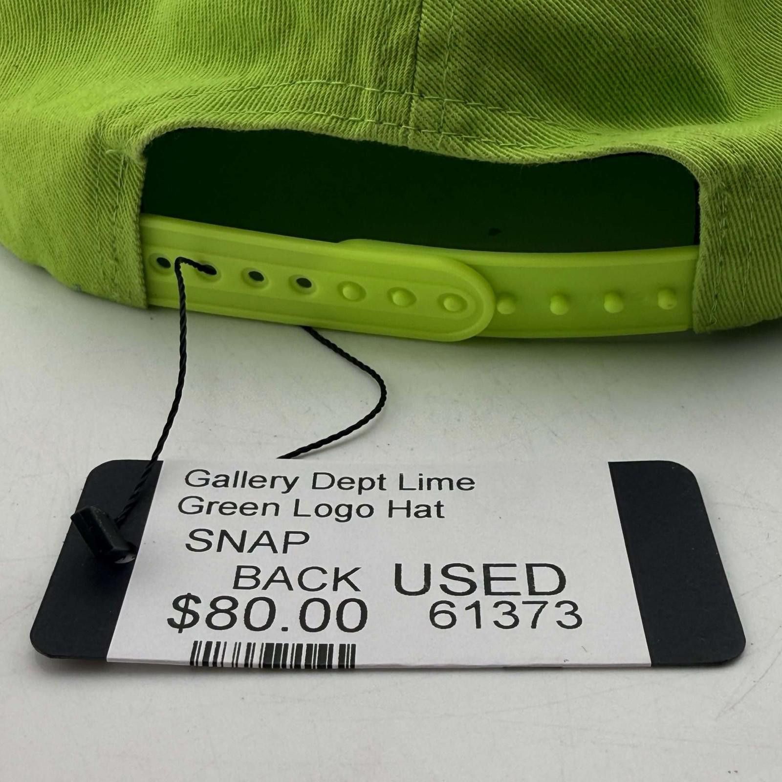 Gallery Dept. Gallery Dept Lime Green Logo Hat Size ONE SIZE - 7 Thumbnail
