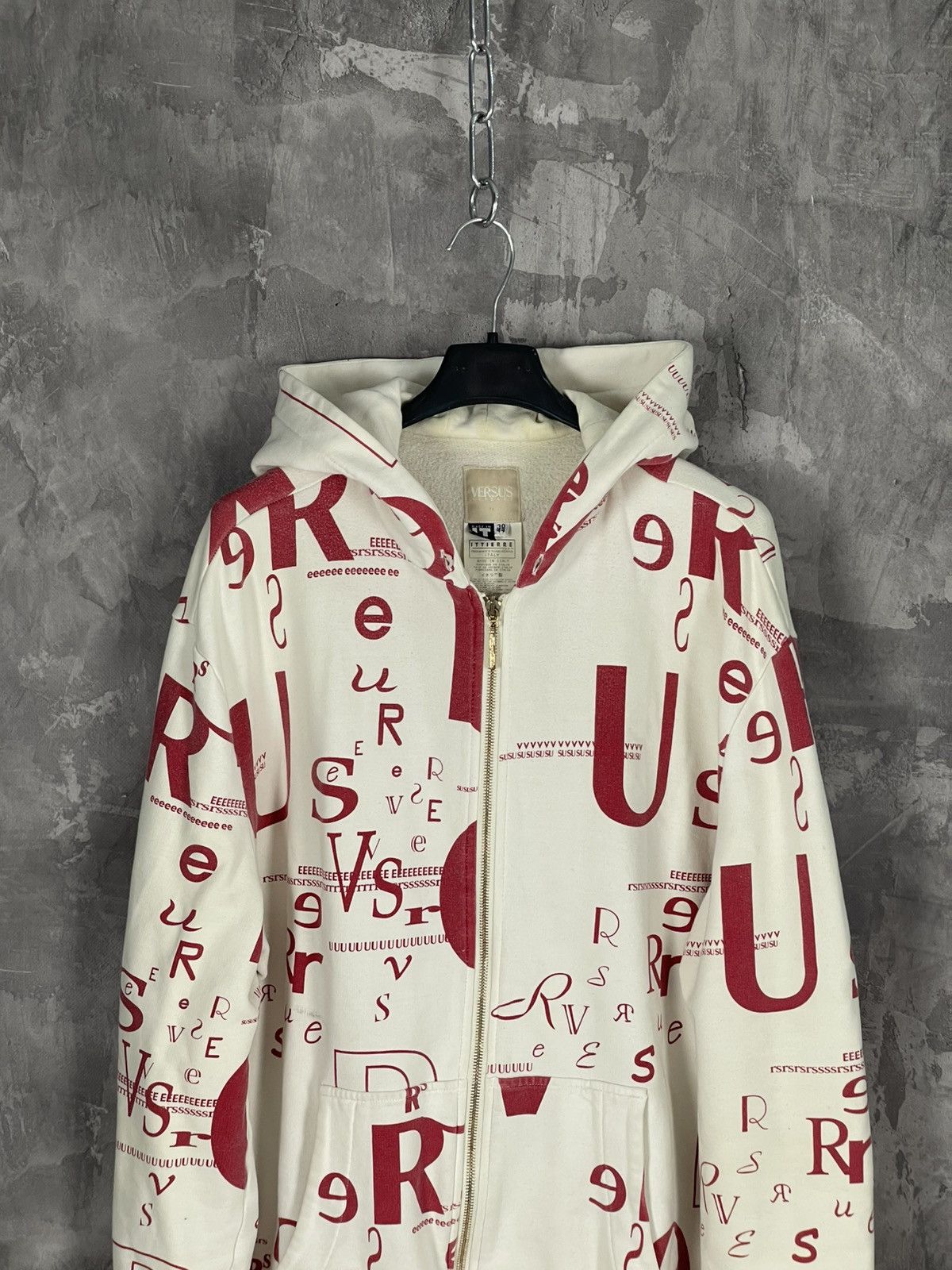 Versace Versus Vintage 90s Multilogo Glamour Y2K Zip Hoodie