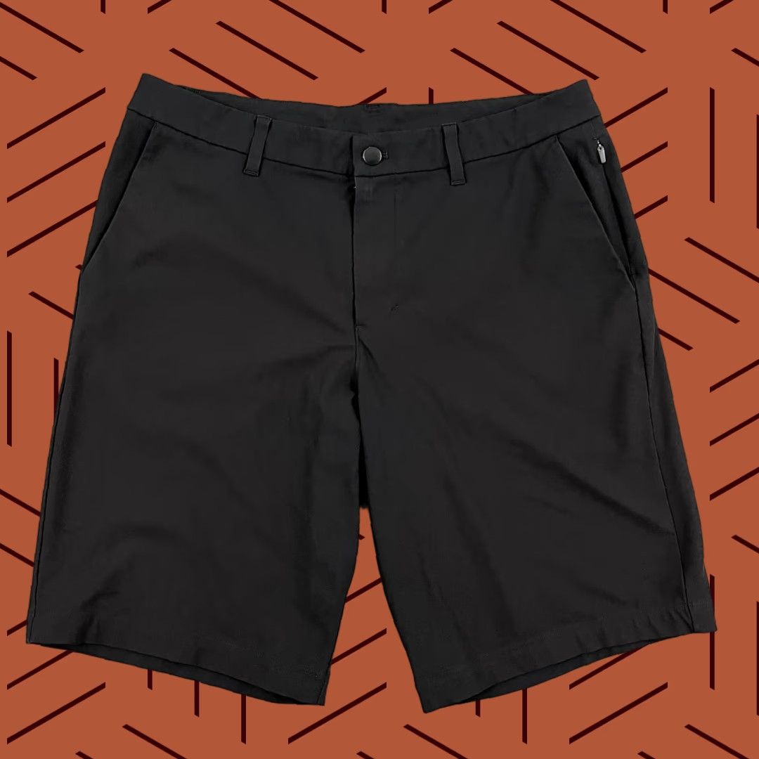Lululemon Lululemon Shorts Mens 32 Black Chino Golf Performance Sport 10" Inseam 5-Pocket Flat Front Logo Zipper Polyester Breathable Size US 32 / EU 48 - 1 Thumbnail
