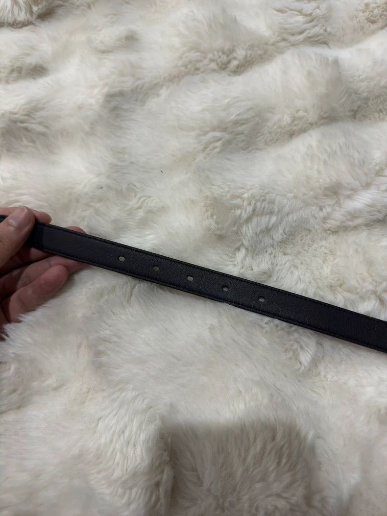 Saint Laurent Paris Saint Laurent Paris Logo black and silver belt Size ONE SIZE - 7 Thumbnail