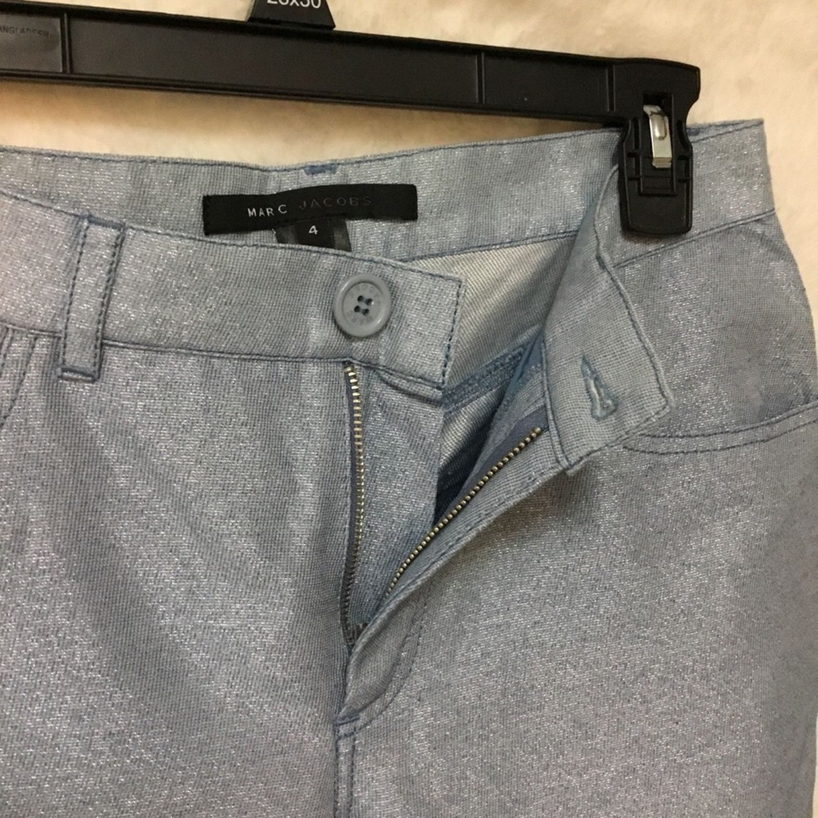 Marc Jacobs Marc Jacobs Blue Sequined Slim-Fit Jeans Size 27" / US 4 / IT 40 - 7 Thumbnail